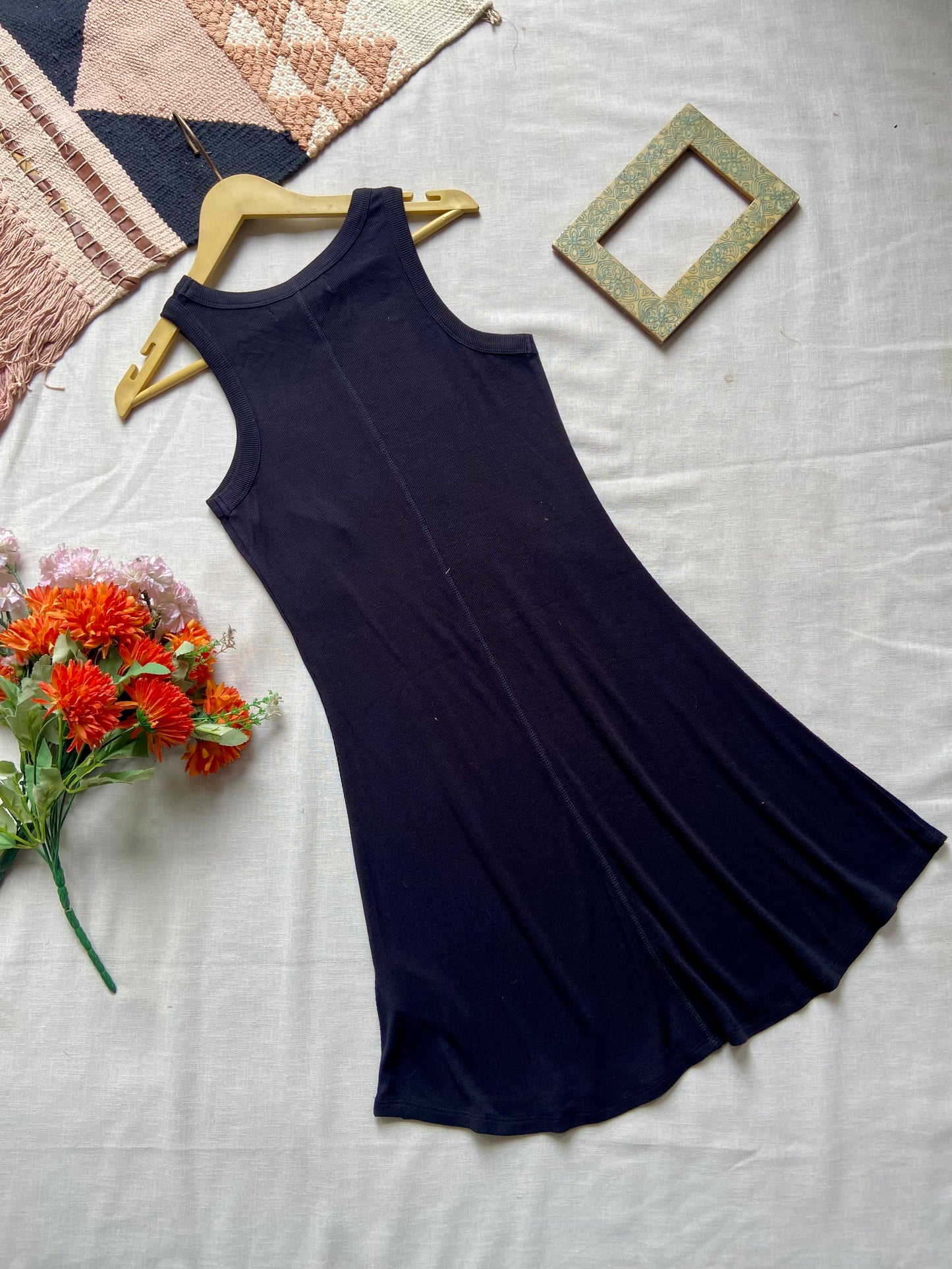 Classic Black Sleeveless A-Line Dress