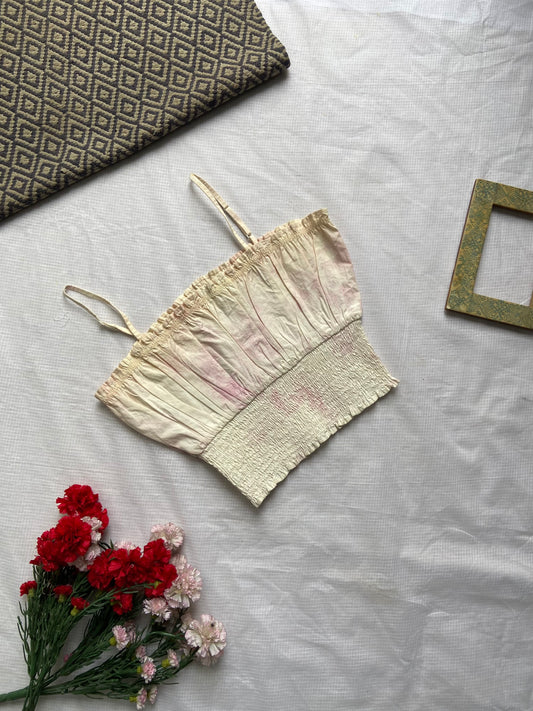 Elegant Smocked Crop Top with Adjustable Straps