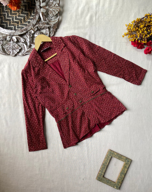 Coat Collar Full Sleeve Top