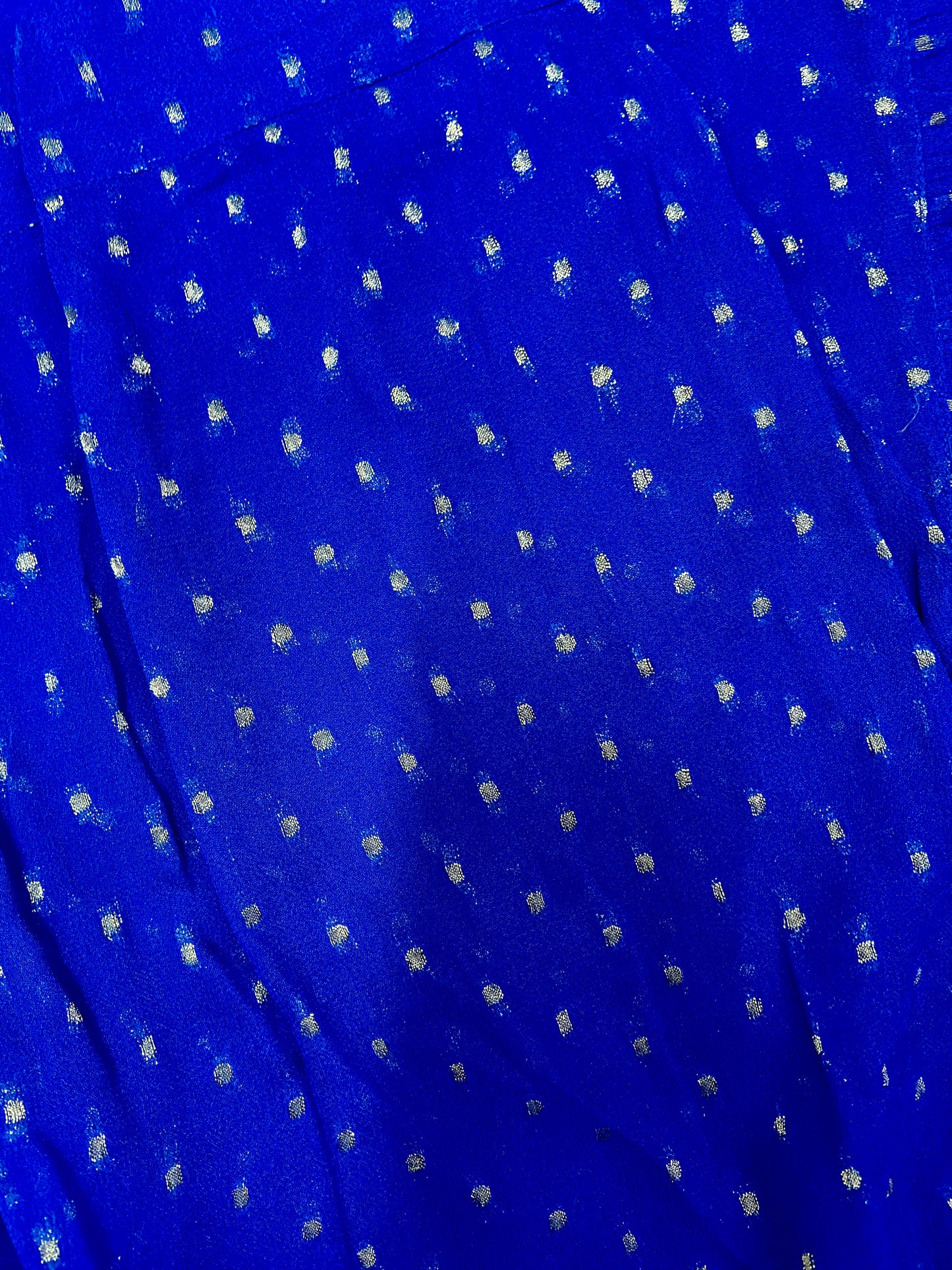 Blue Polka Dot Sleeveless Mini Dress