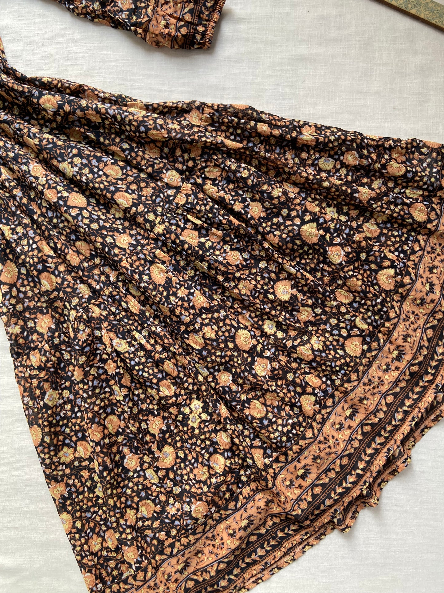 Black floral boho maxi dress