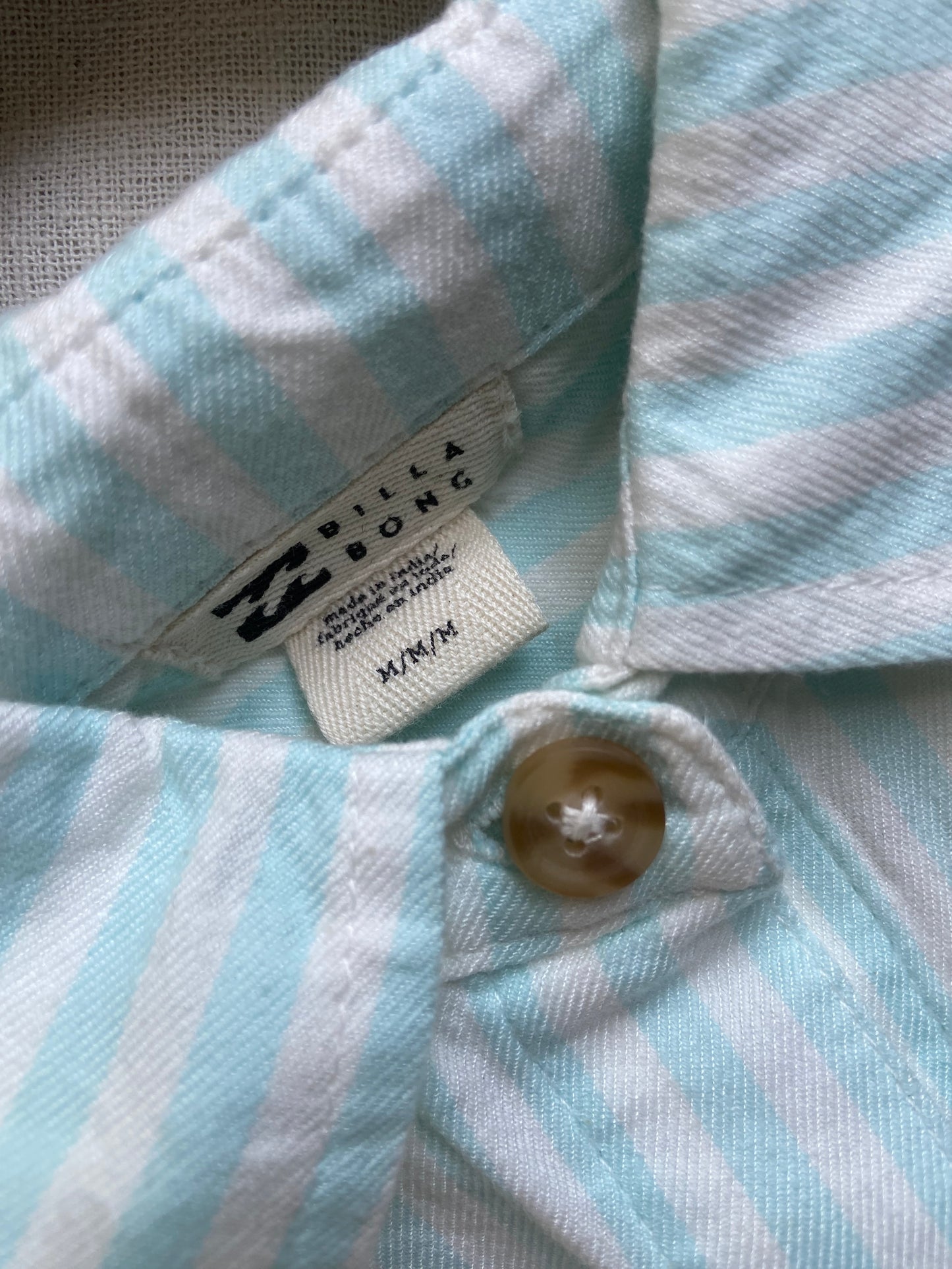 Men's Light Blue Striped Cotton Shirt