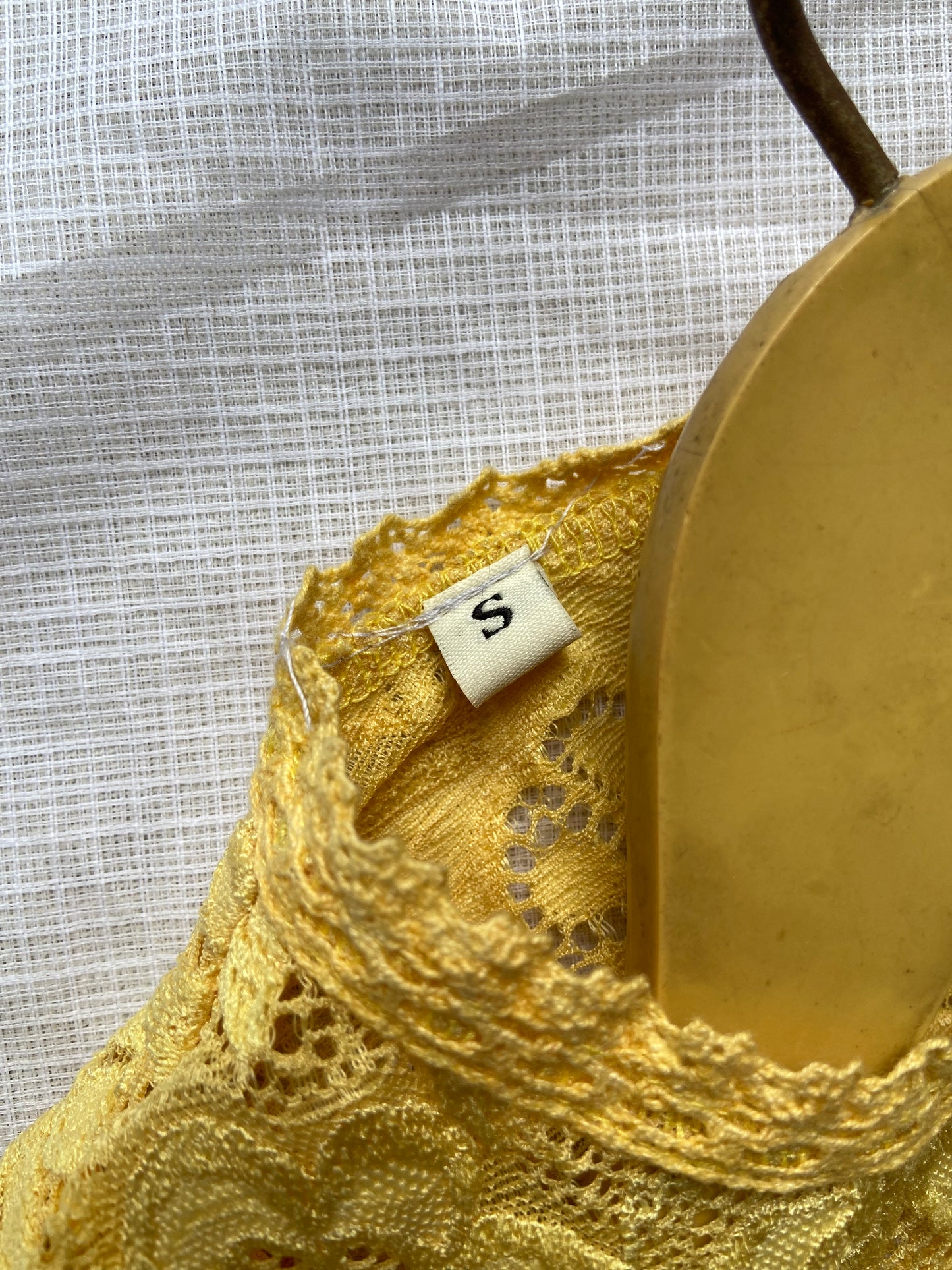 Yellow Lace Long Sleeve Romper for Women