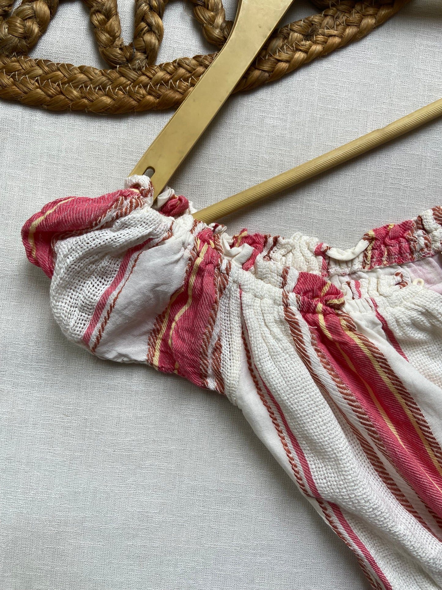 Stripe Print High Low Dress