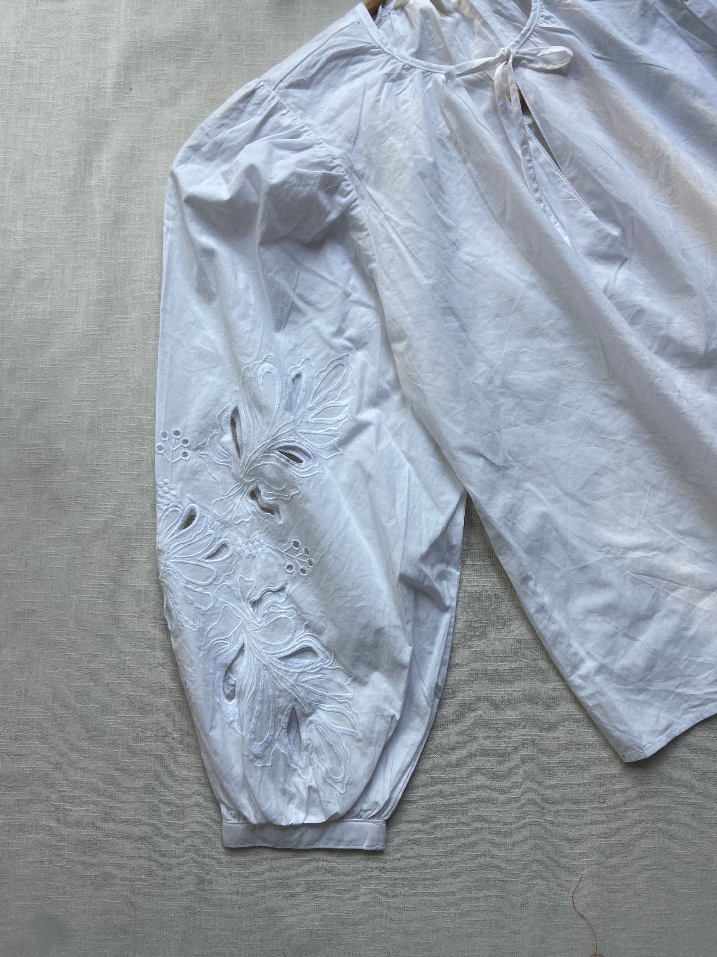 Willow Eyelet Balloon Sleeve Top