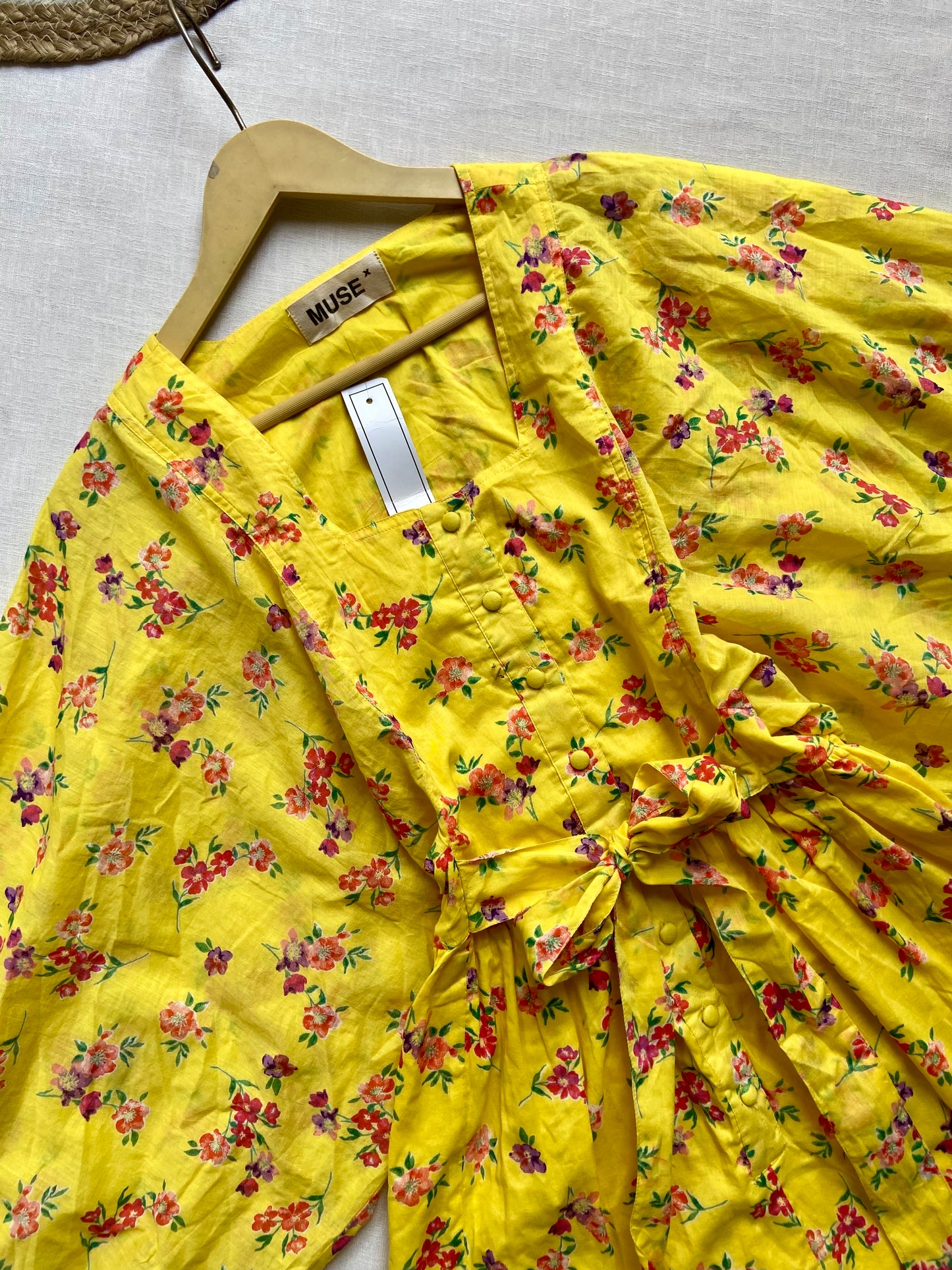 Yellow Floral Mini Dress