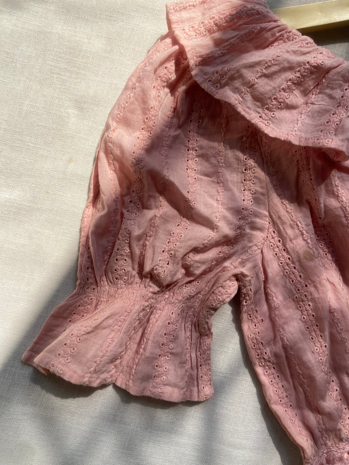 Pink Off-Shoulder Ruffle Dress