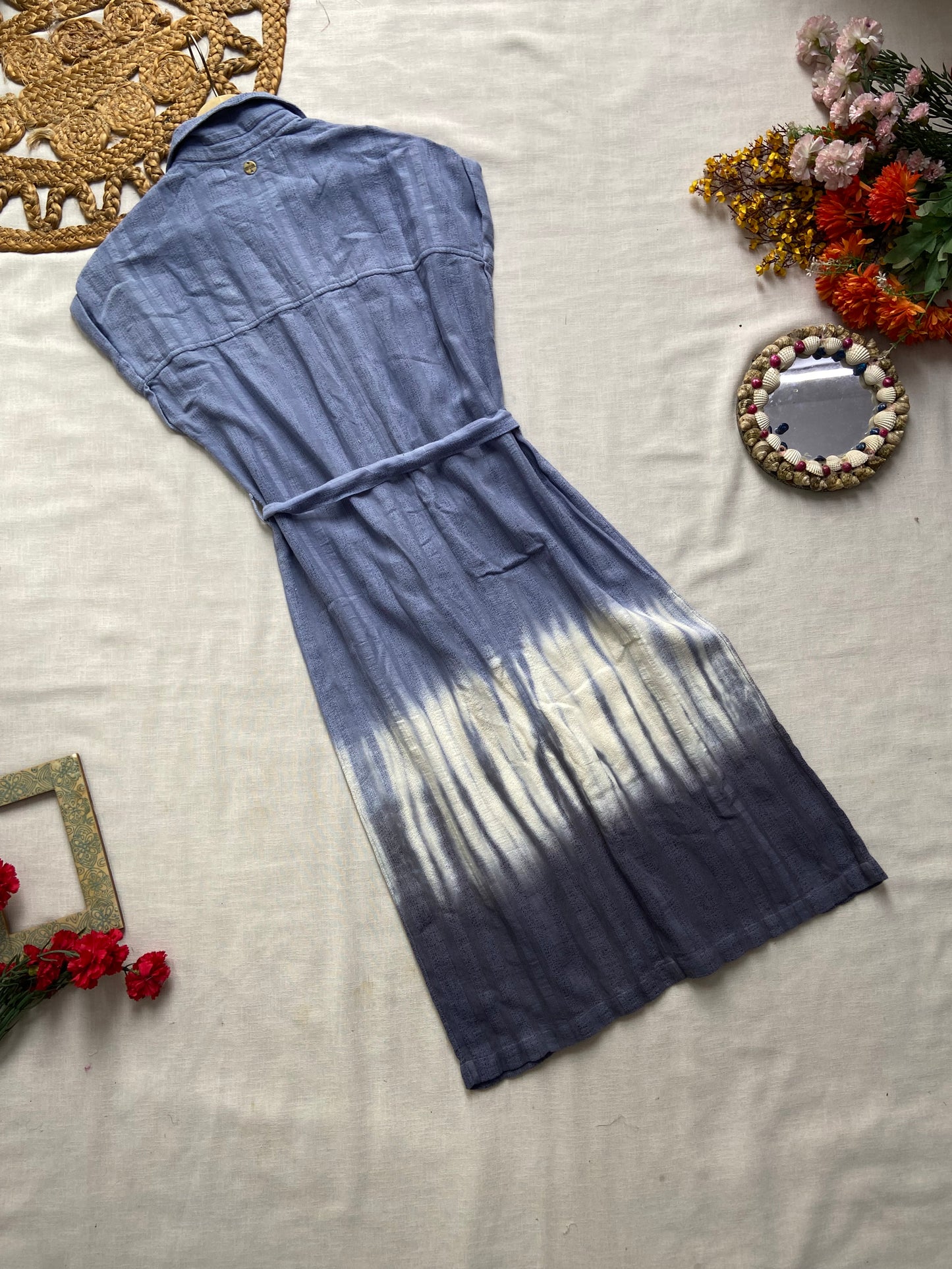 Blue Tye And Dye Maxi Dress