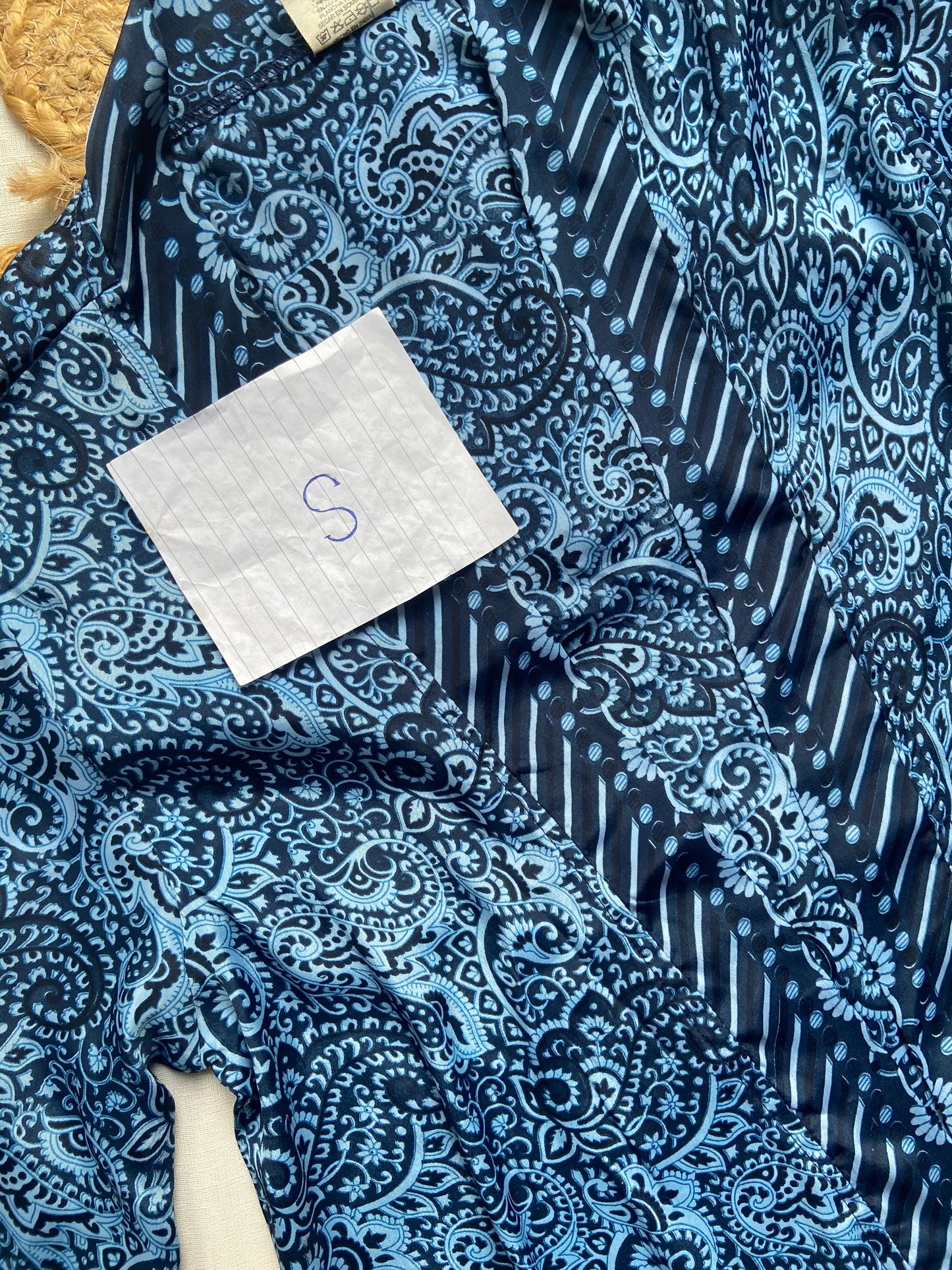 Blue Printed Kimono Shrug for Women