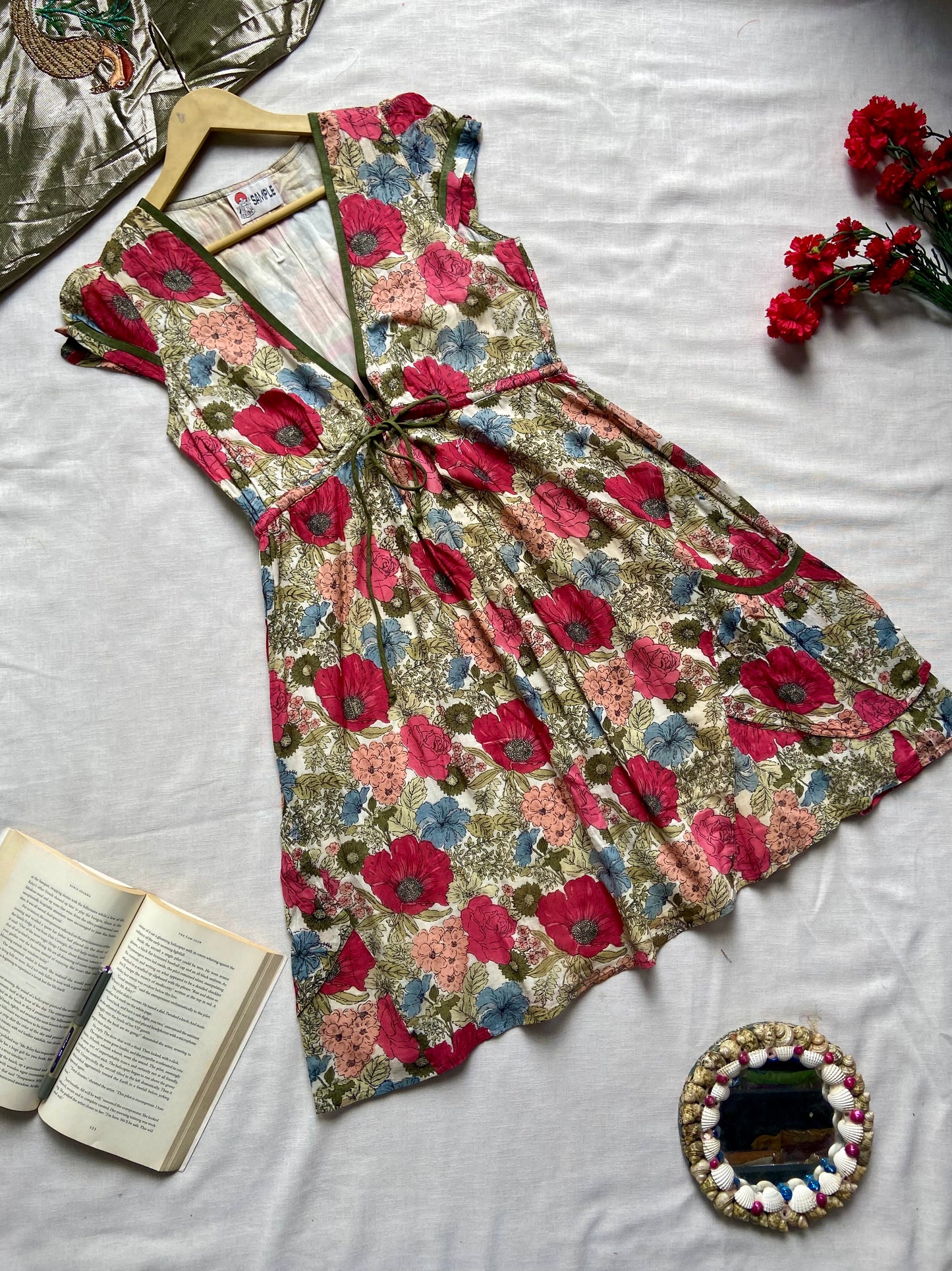 Floral Summer Dress with Tie Waist