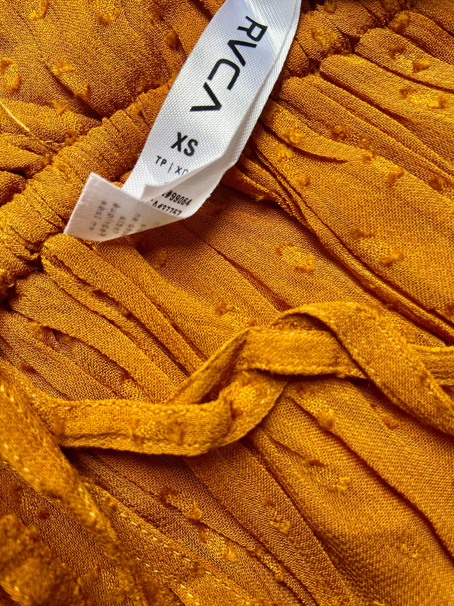 Mustard Yellow Tassel Tie-Up Boho Top