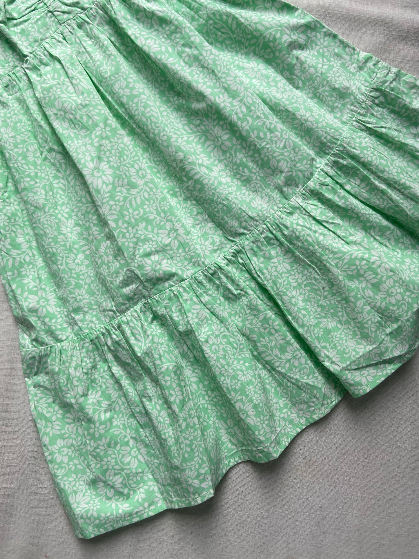 Light Green Floral Mini Dress