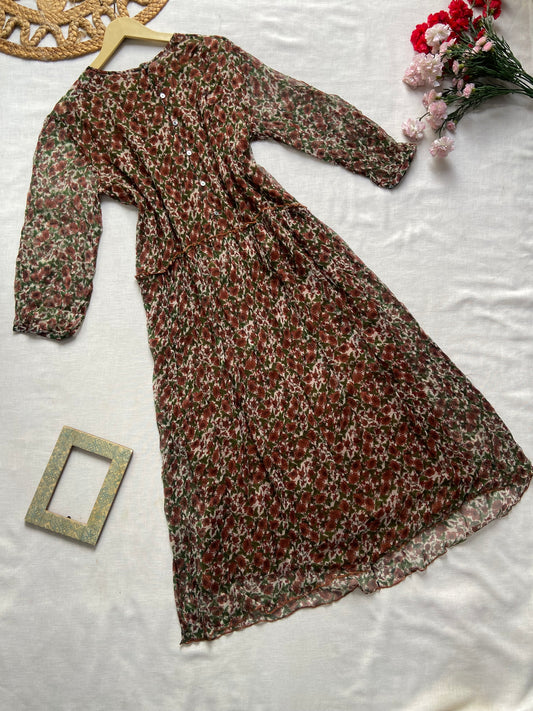 Vintage Floral Maxi Dress