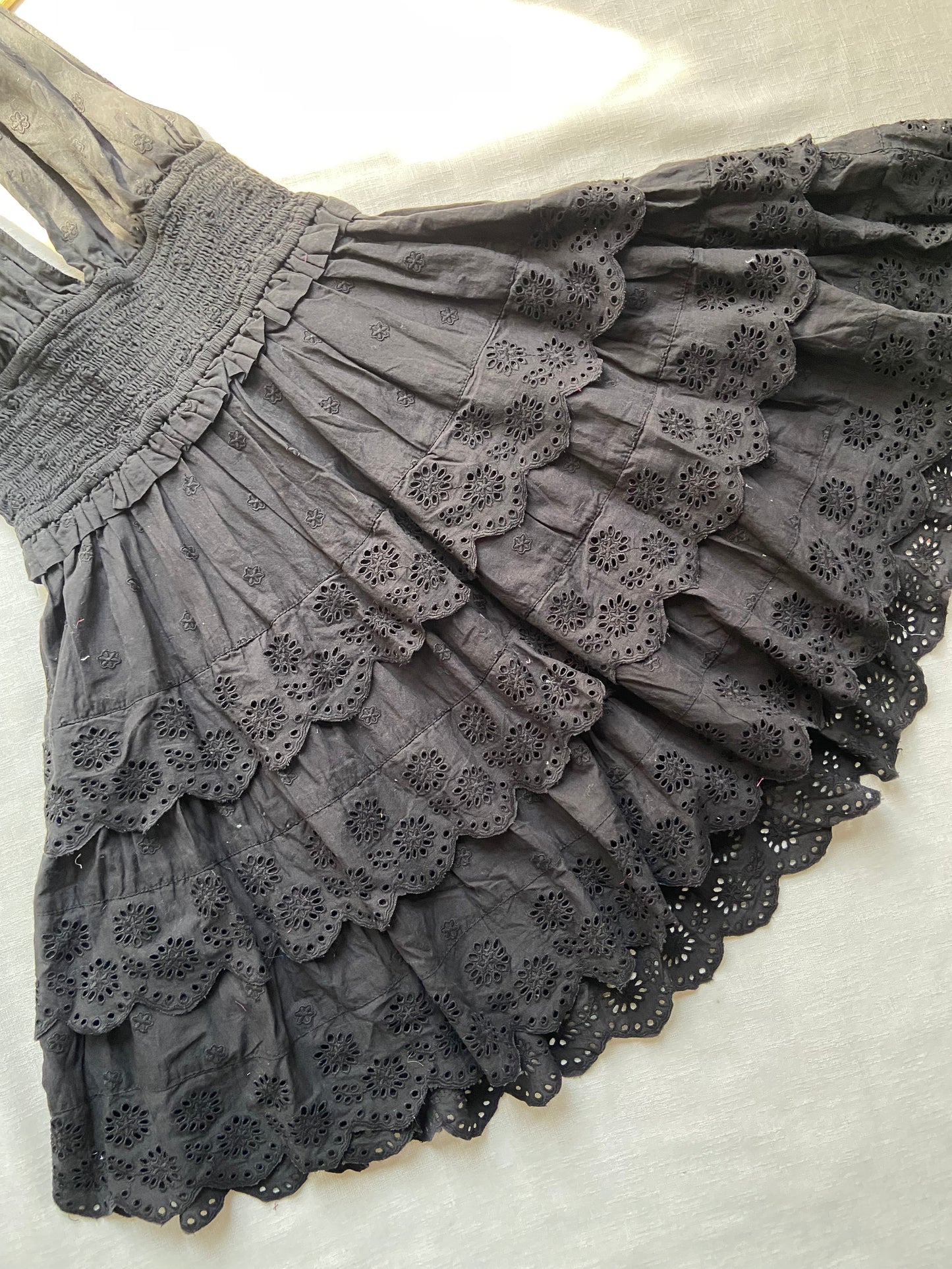 Black Tiered Halter Neck Dress