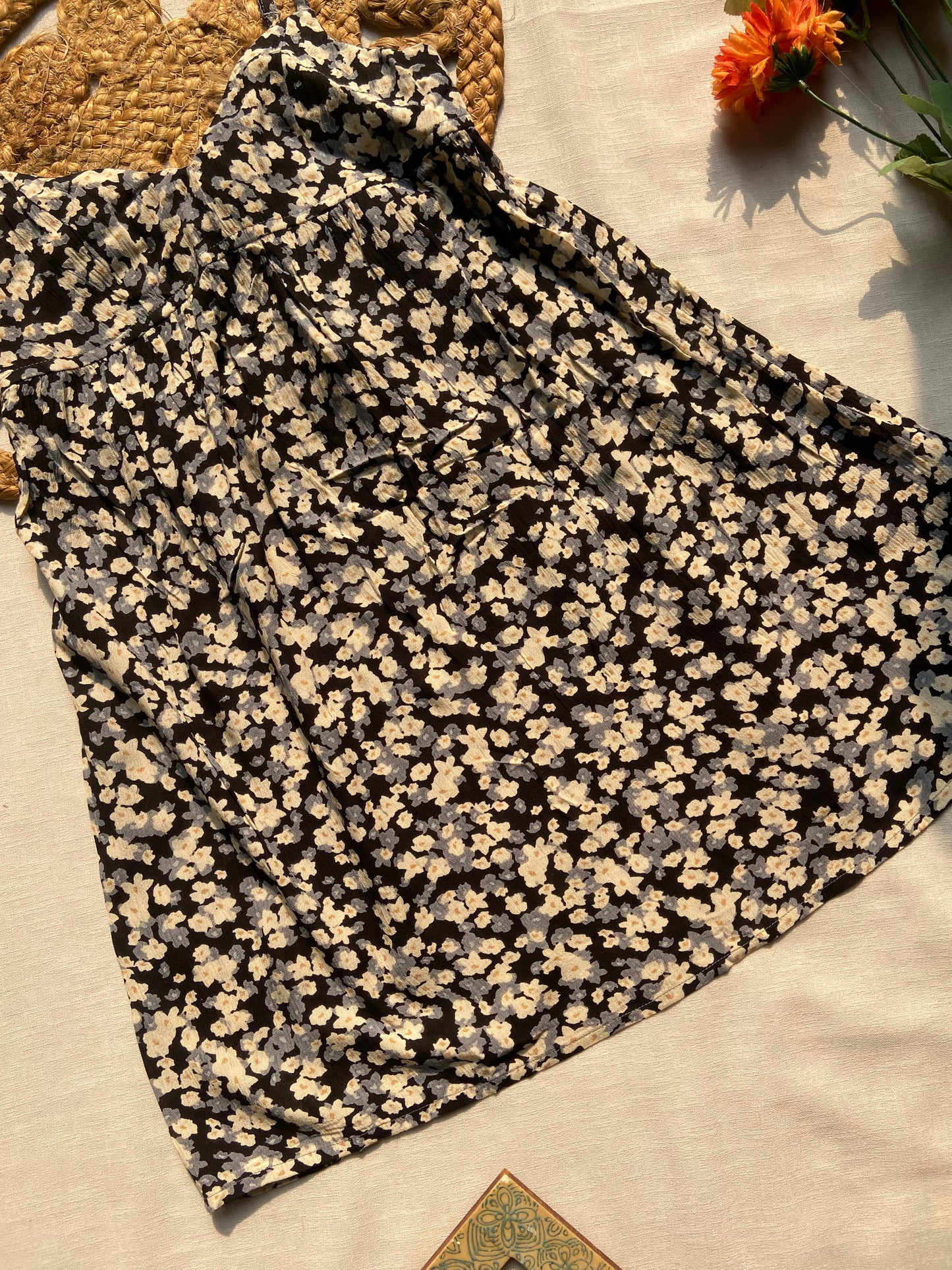 Floral Print Sleeveless Dress for Women