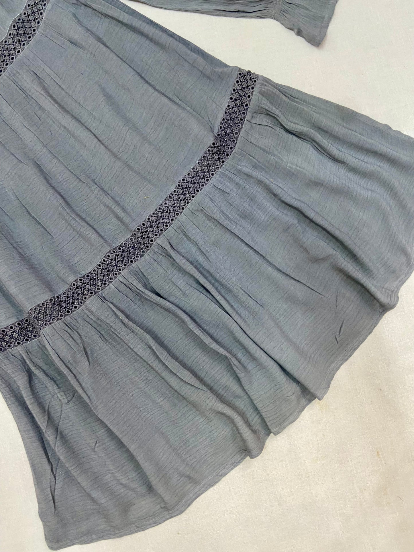 Women’s Grey Long Sleeve A-Line Mini Dress