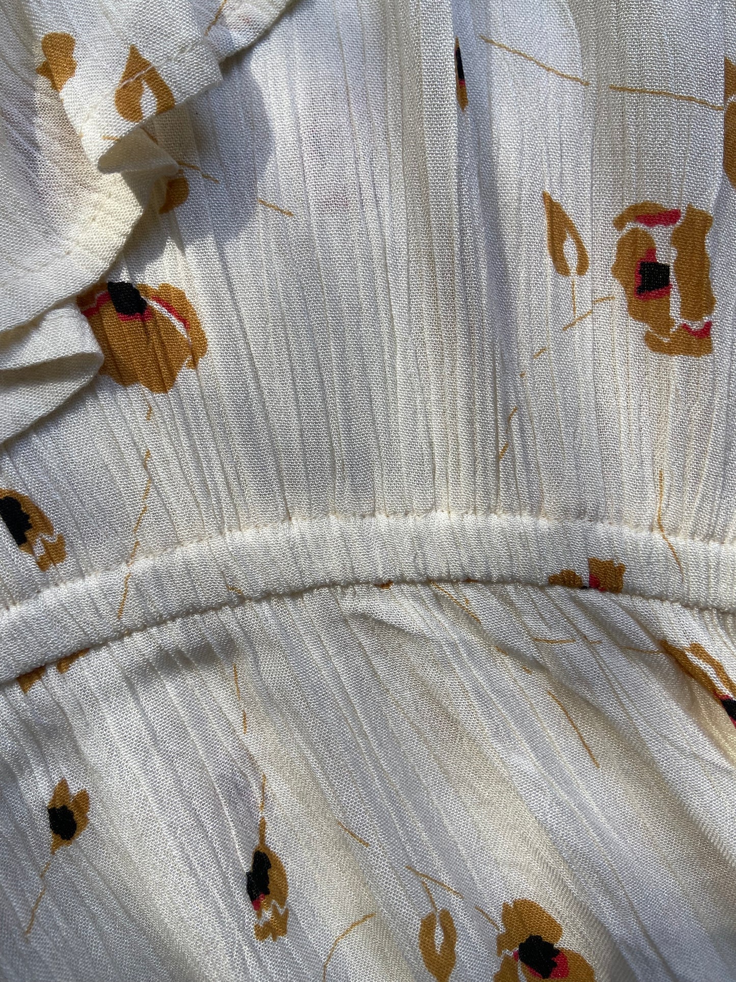 Floral Ruffle V-Neck Long Sleeve Dress