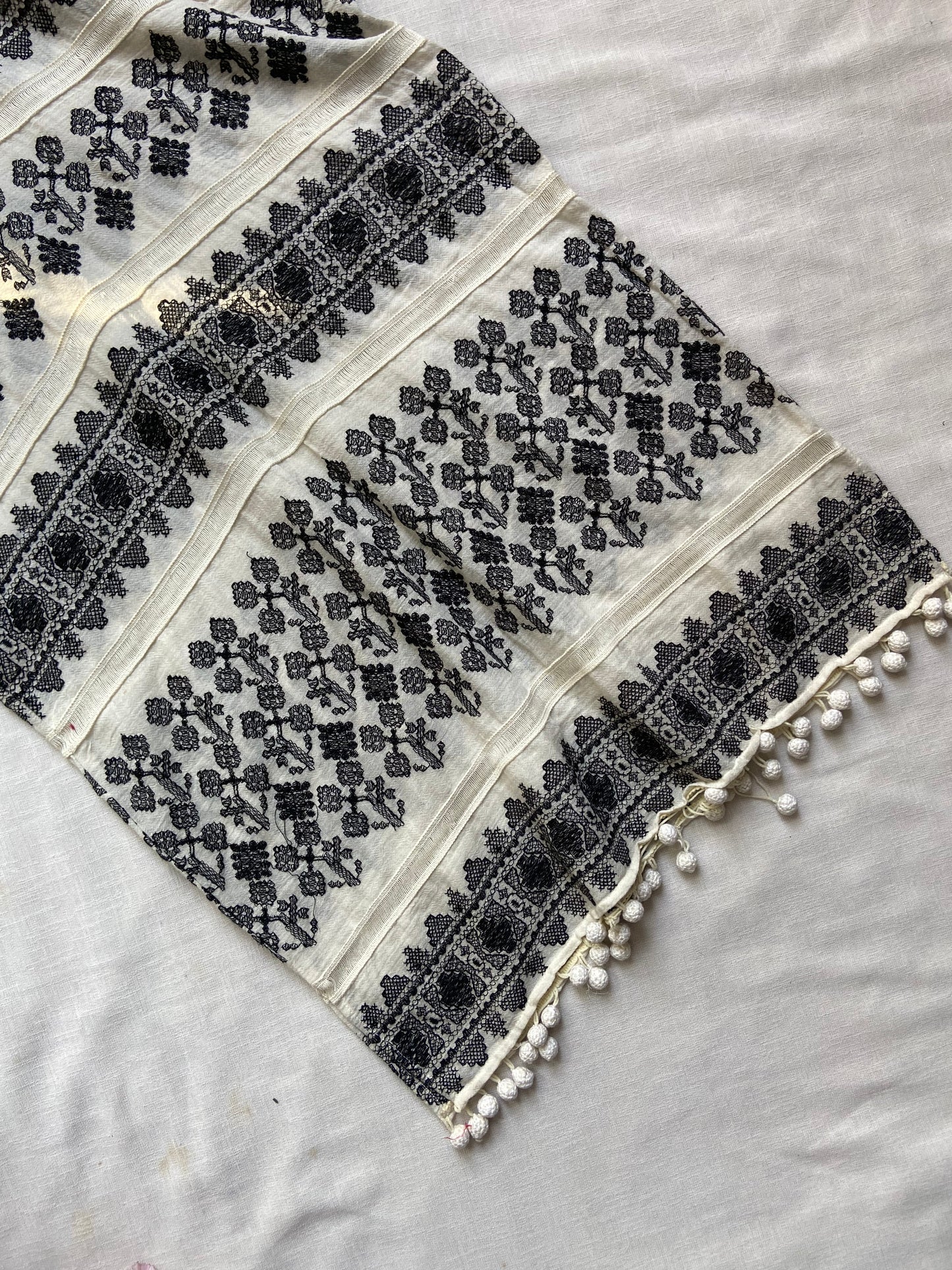 Women's White Striped A-Line Midi Skirt with Bow Belt