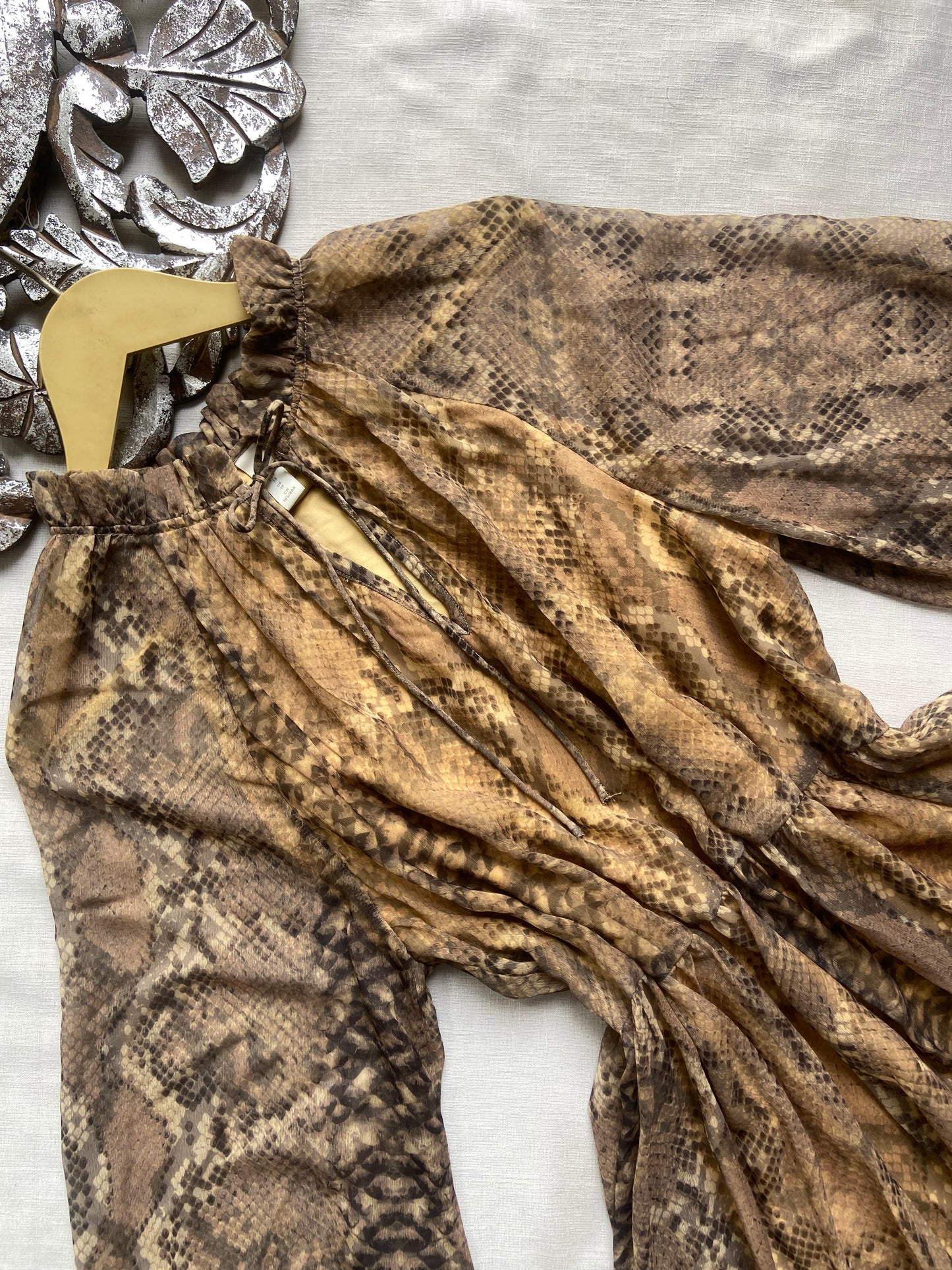 Animal print flared mini dress