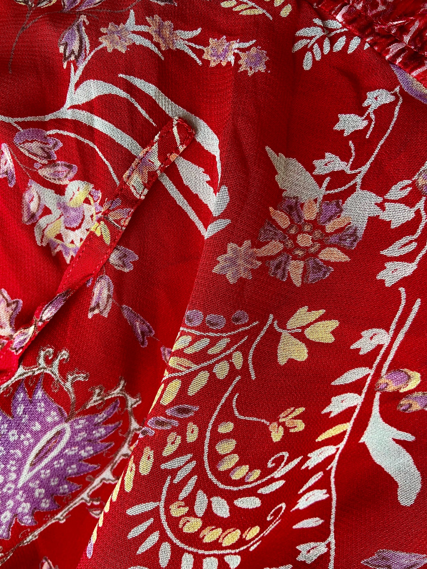 Red Printed Boho Mini Dress