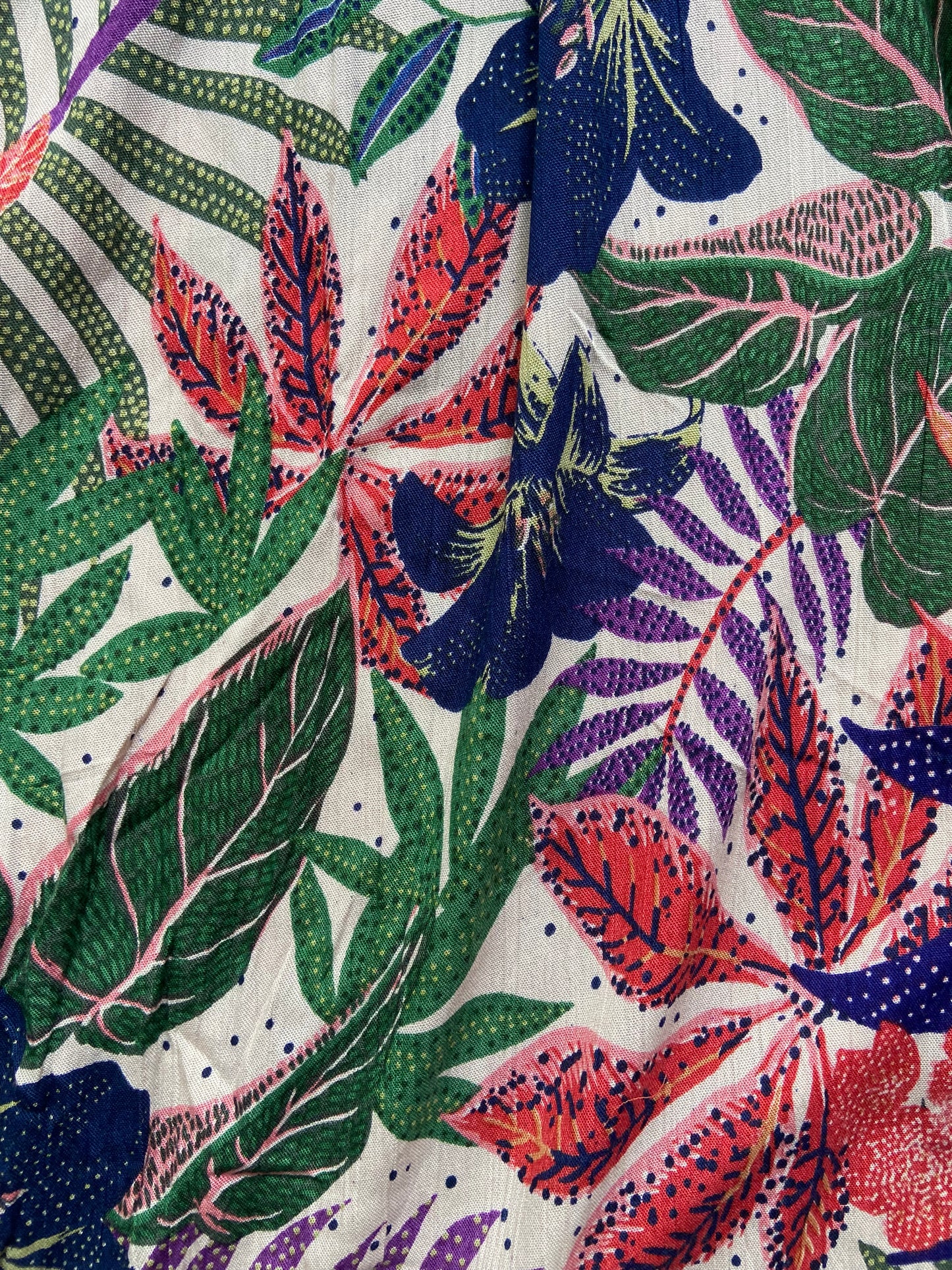 Multi Colour Tropical Print Midi Dress