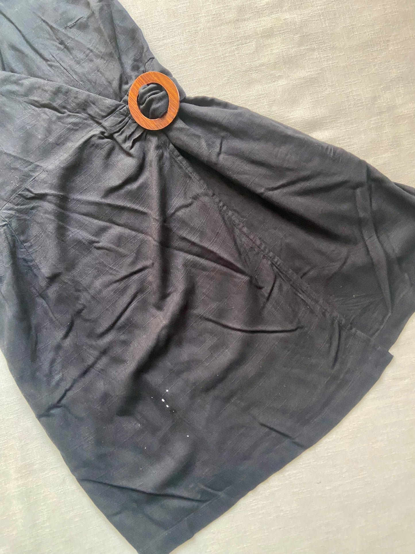 Black Wrap Mini Dress