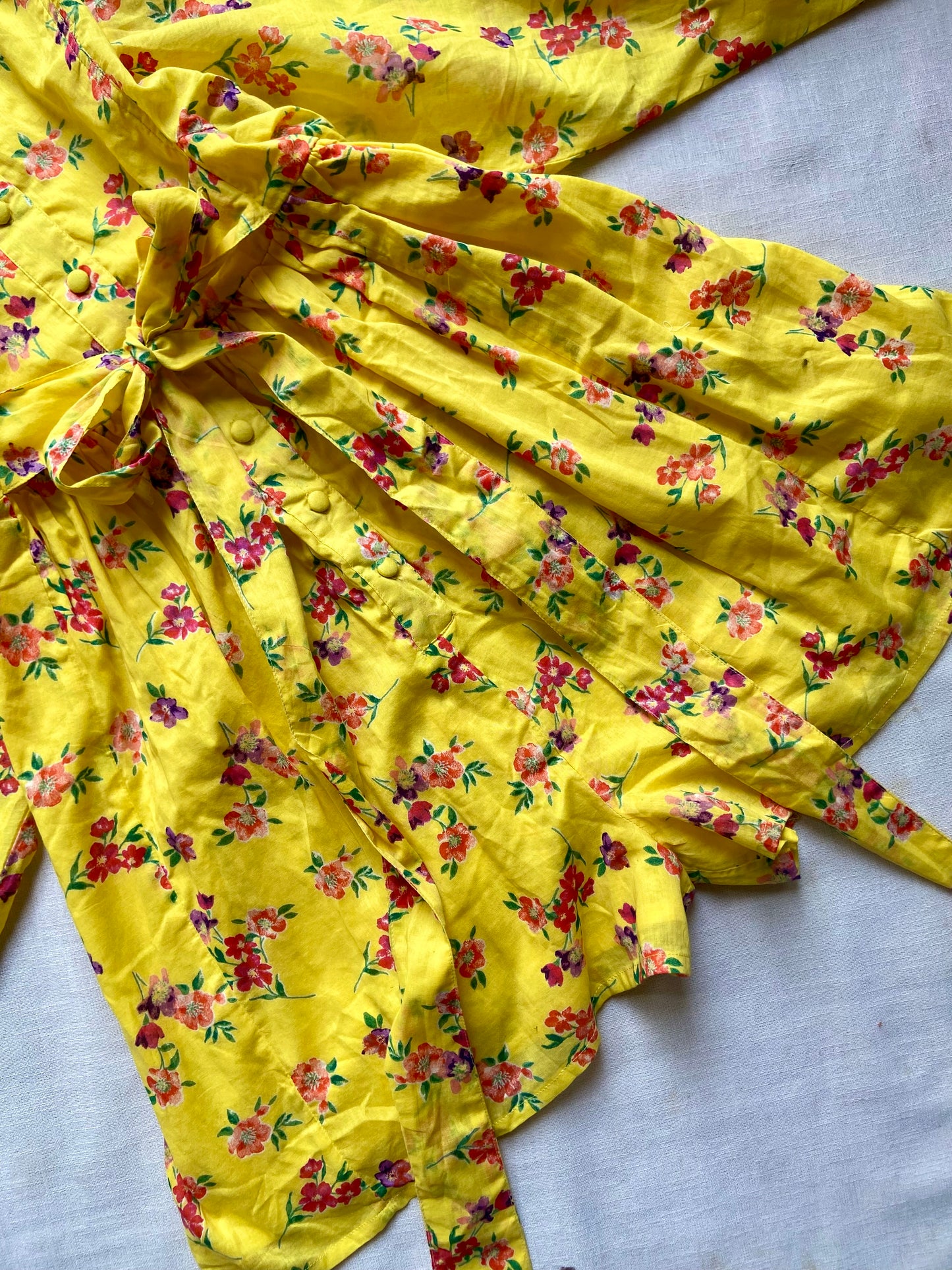Yellow Floral Mini Dress