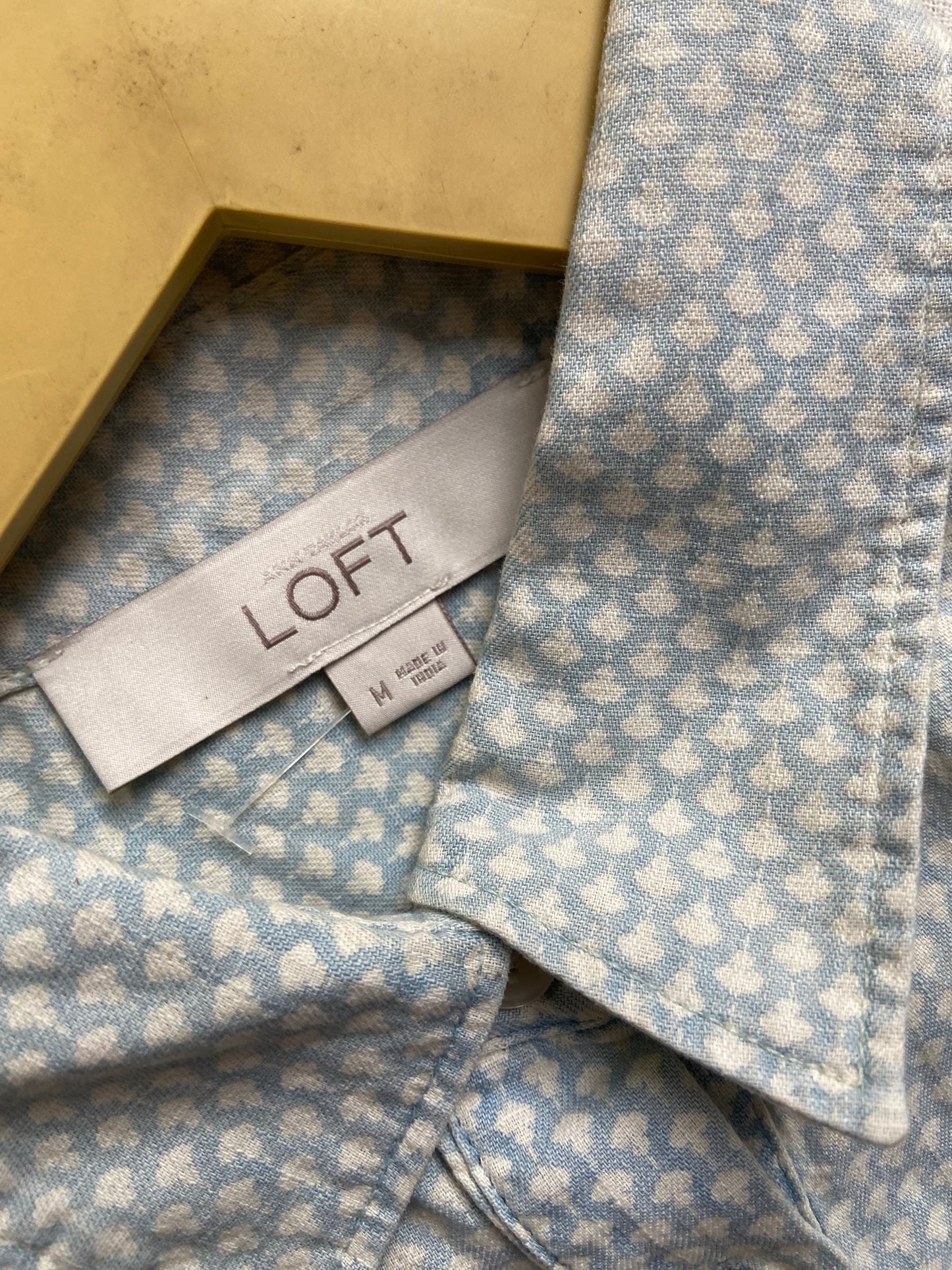 Ice Blue Printed Shirt Top