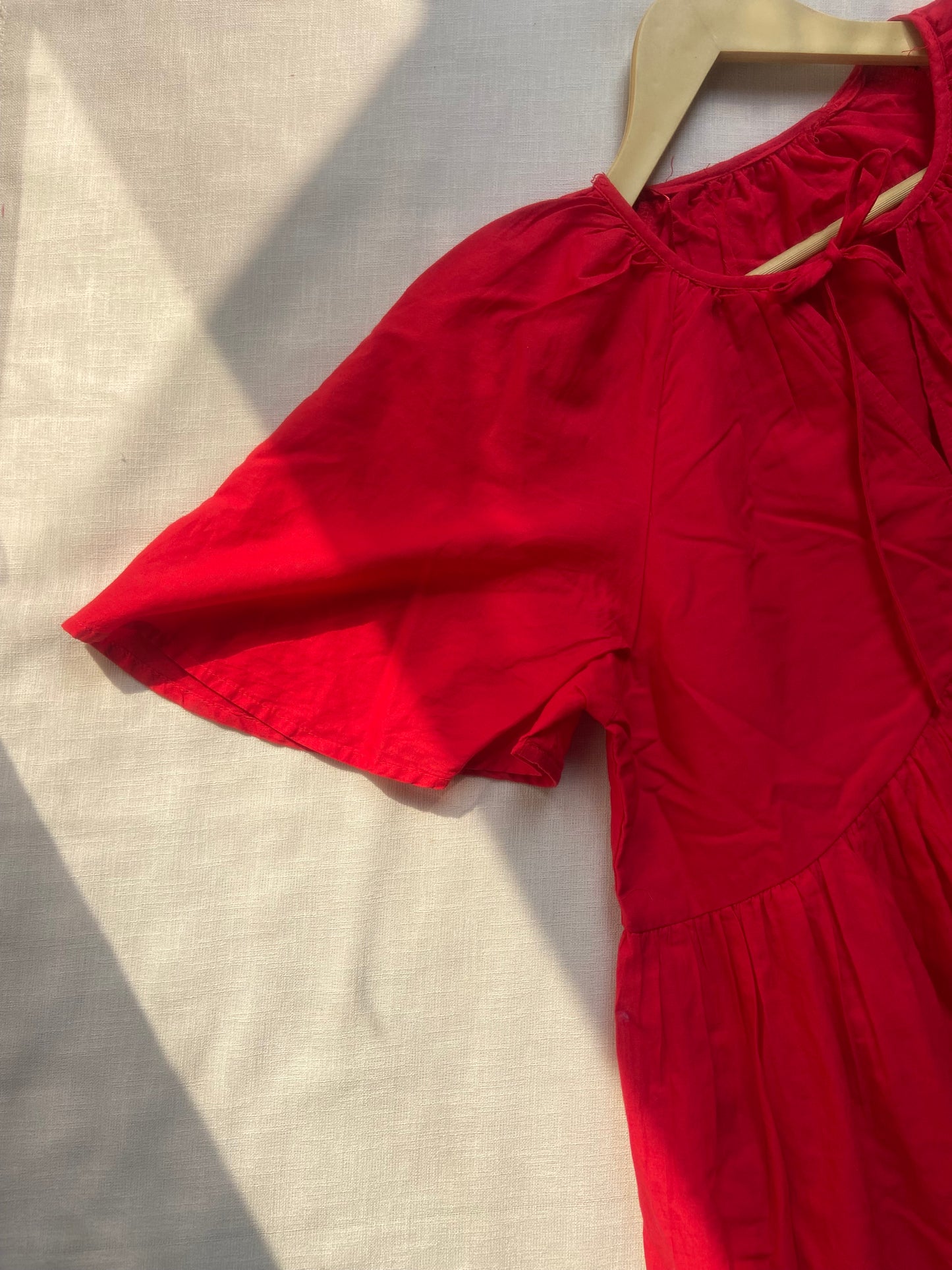 Crimson Petal Flare Mini Dress