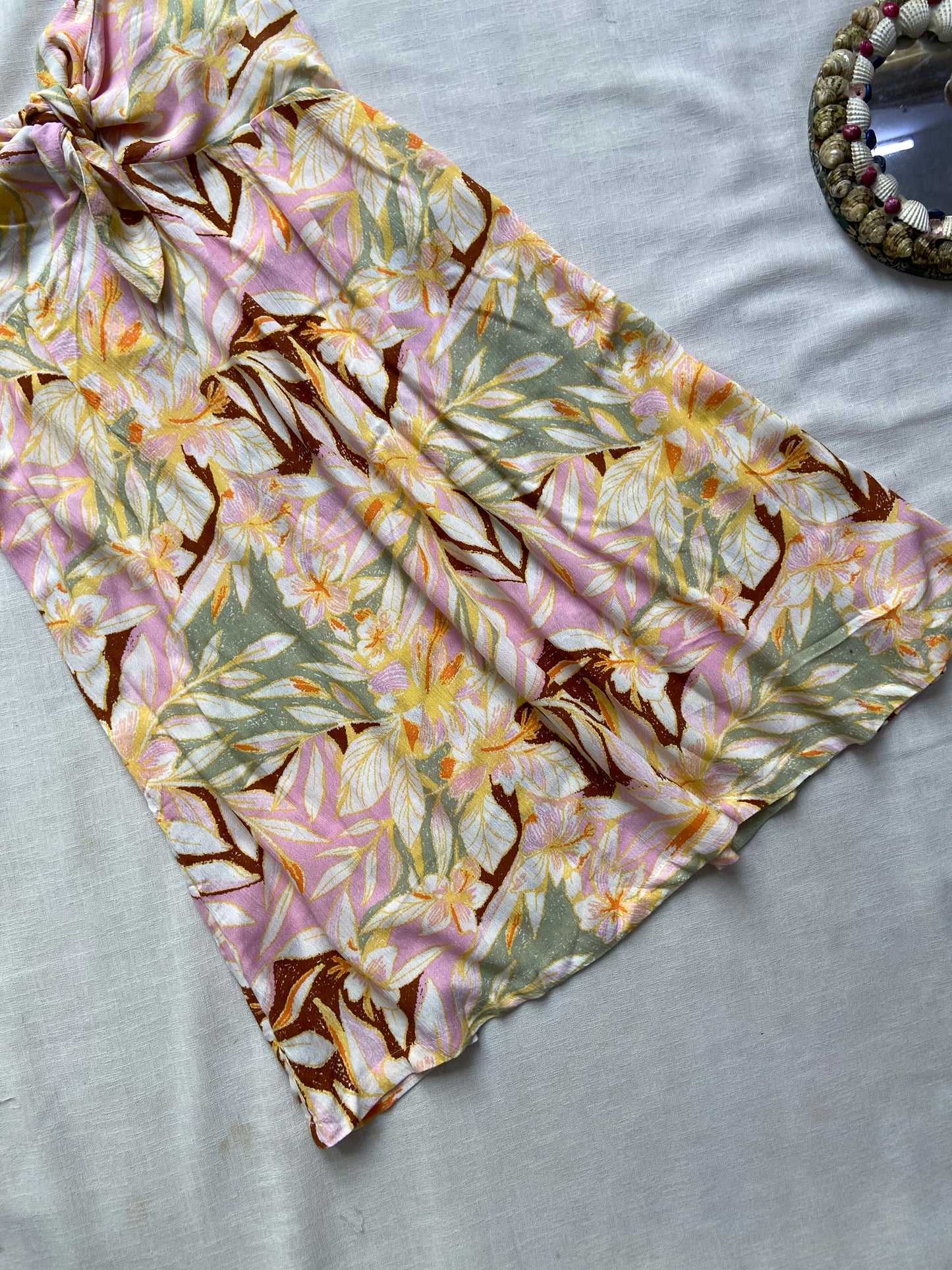 Yellow Floral Mini Dress