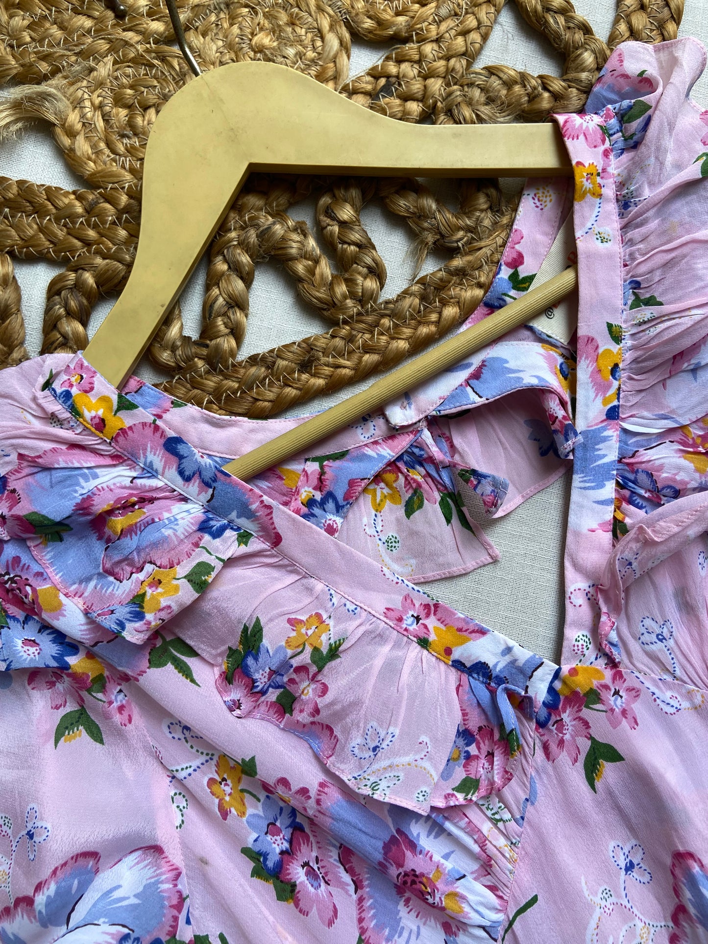 Pink And Blue Floral Dress