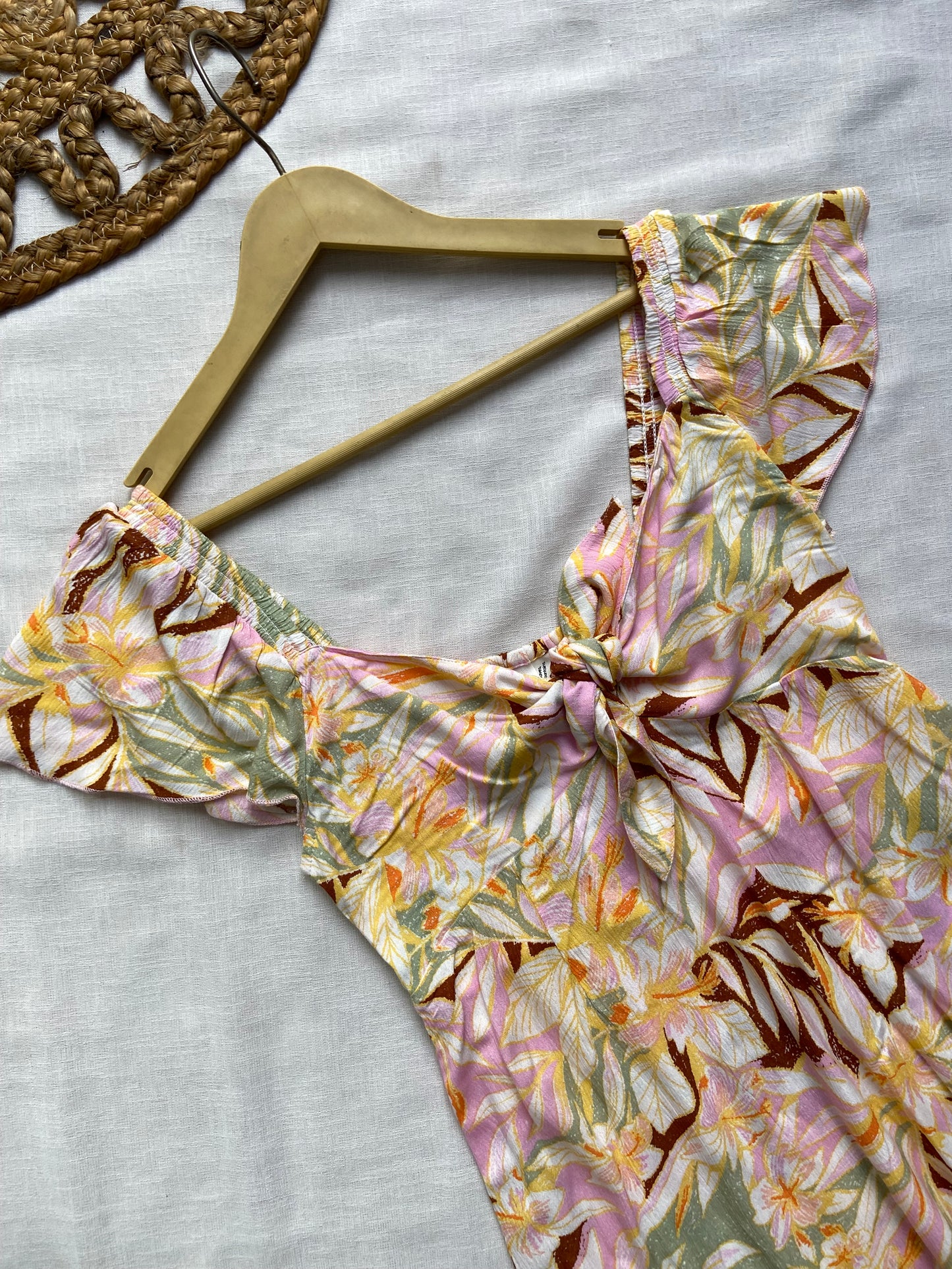 Yellow Floral Mini Dress