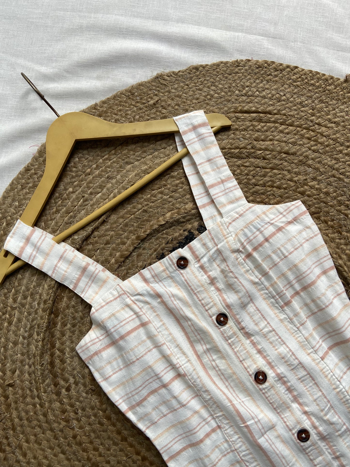 Stylish Striped Button-Front Summer Dress