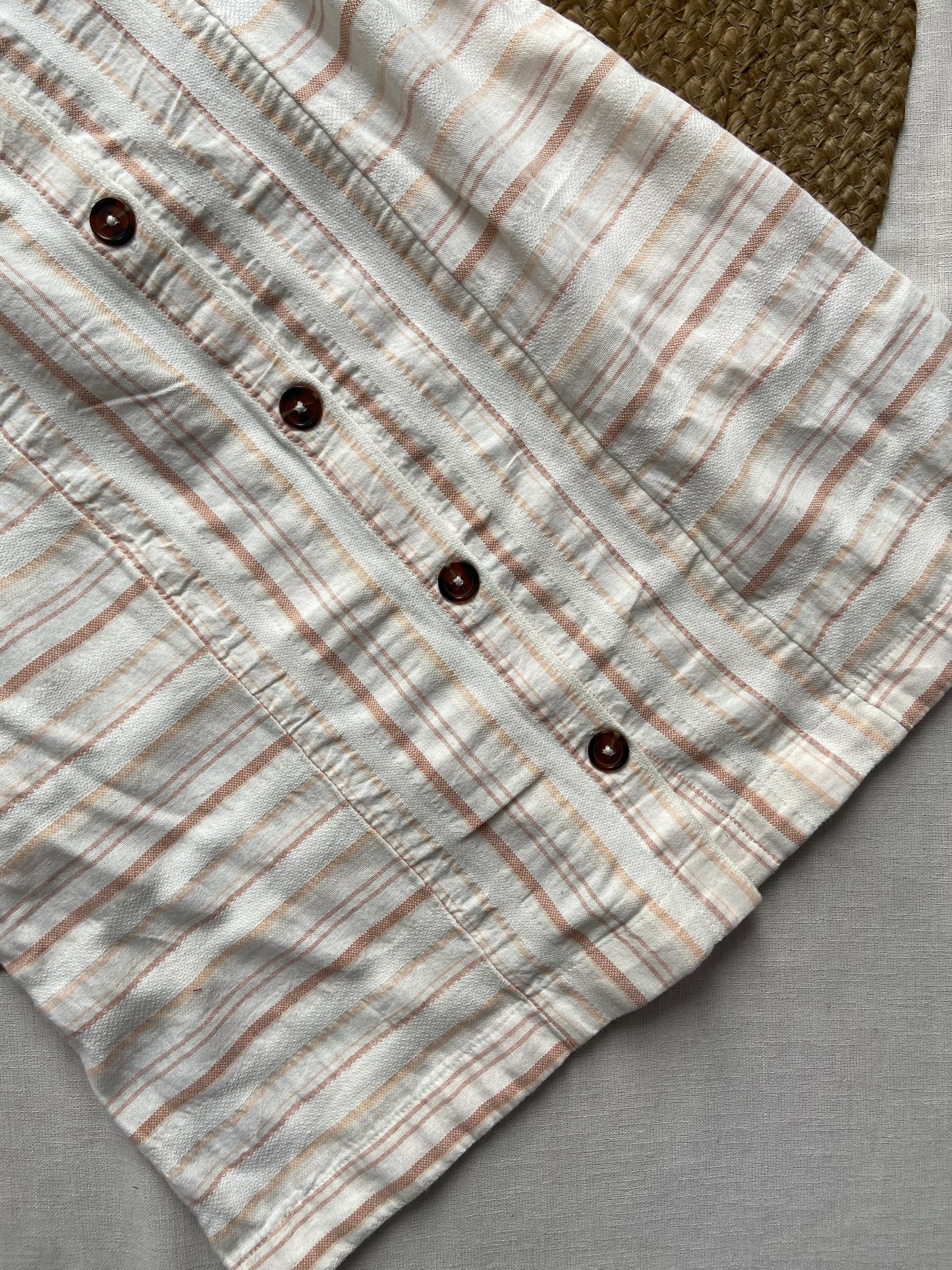 Stylish Striped Button-Front Summer Dress