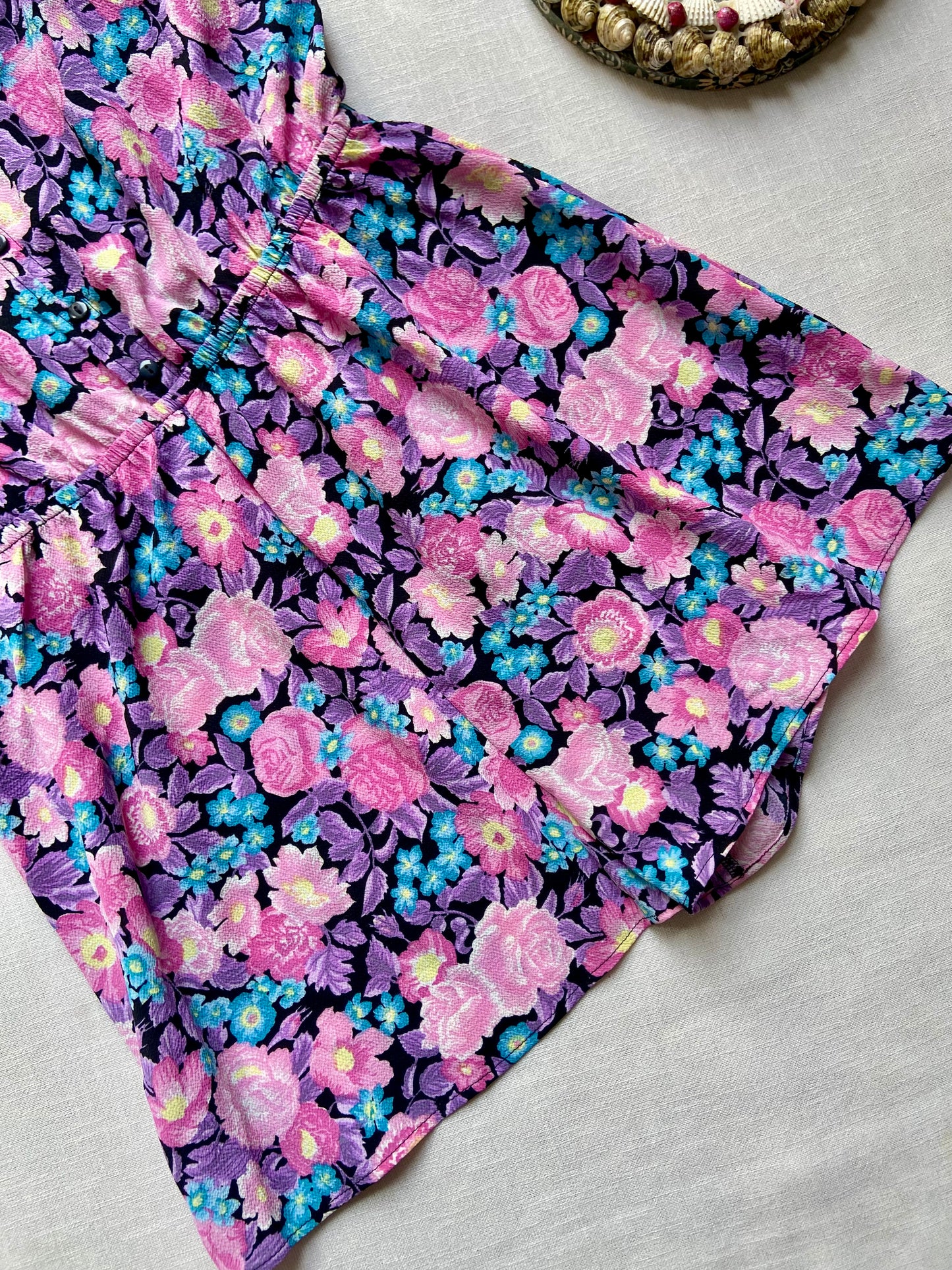 Blurple Floral Romper