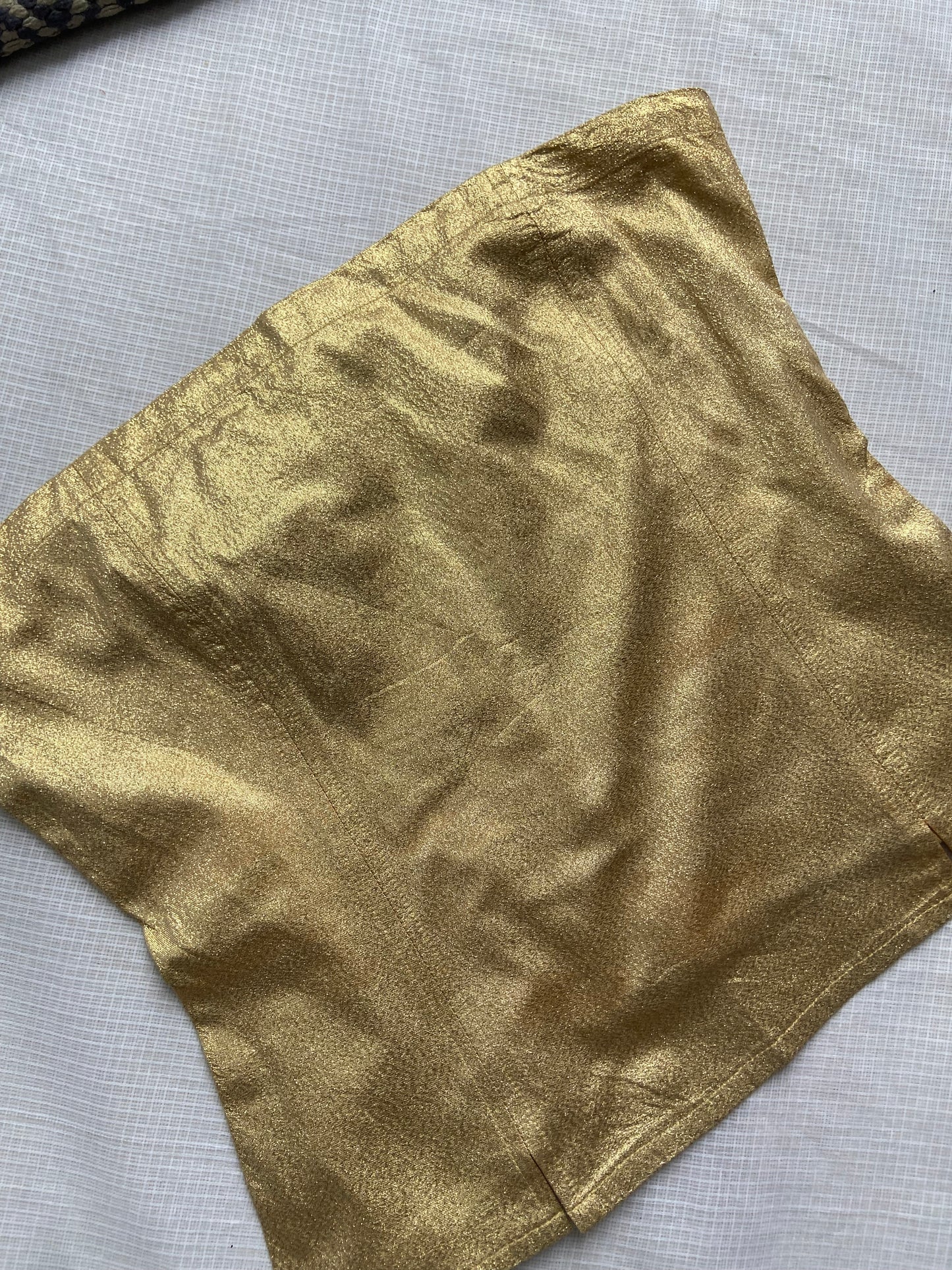 Women's Gold Metallic Strapless Tube Top – Party & Festive Wear