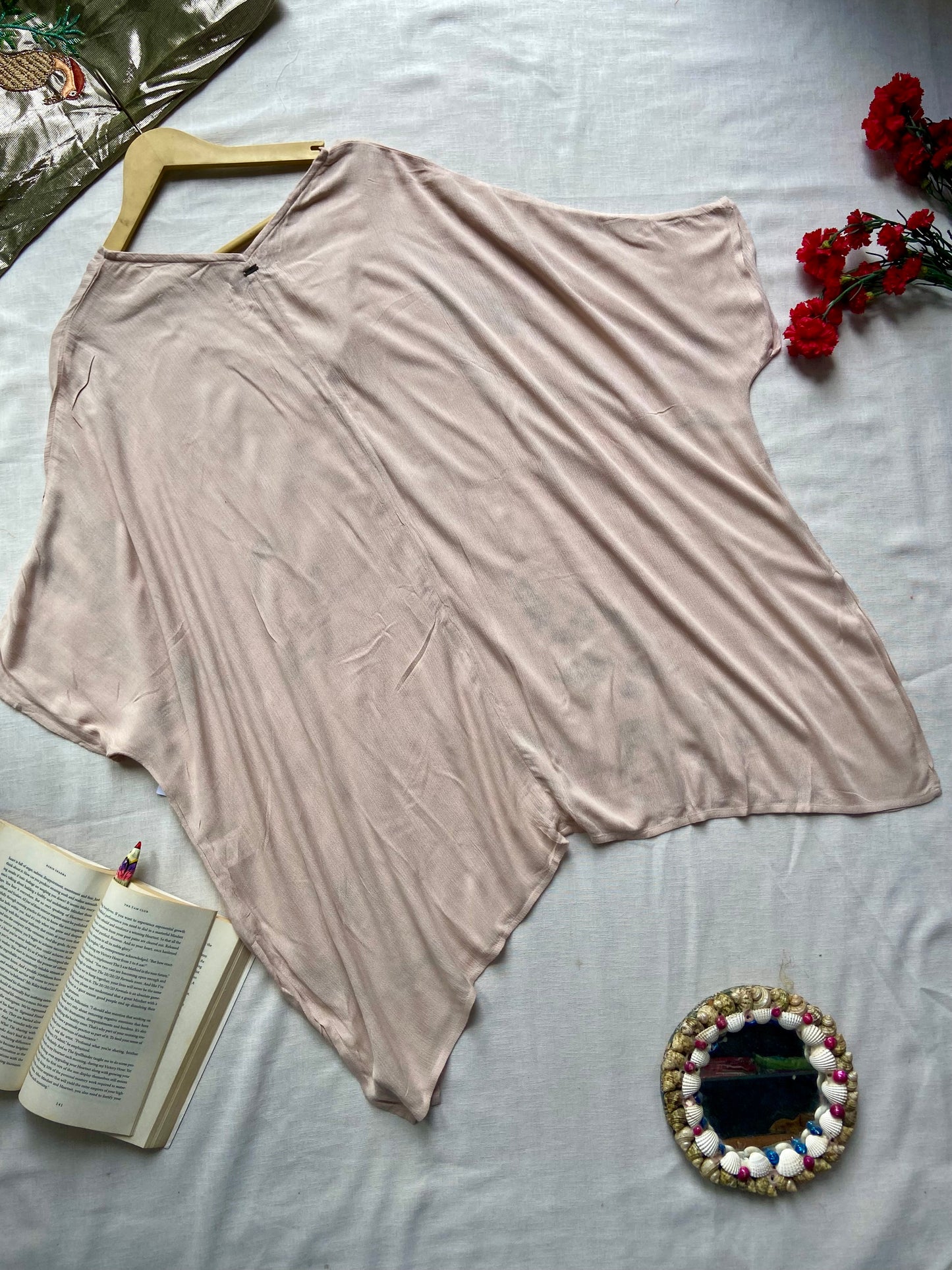 Blush Pink Floral Kimono Shrug