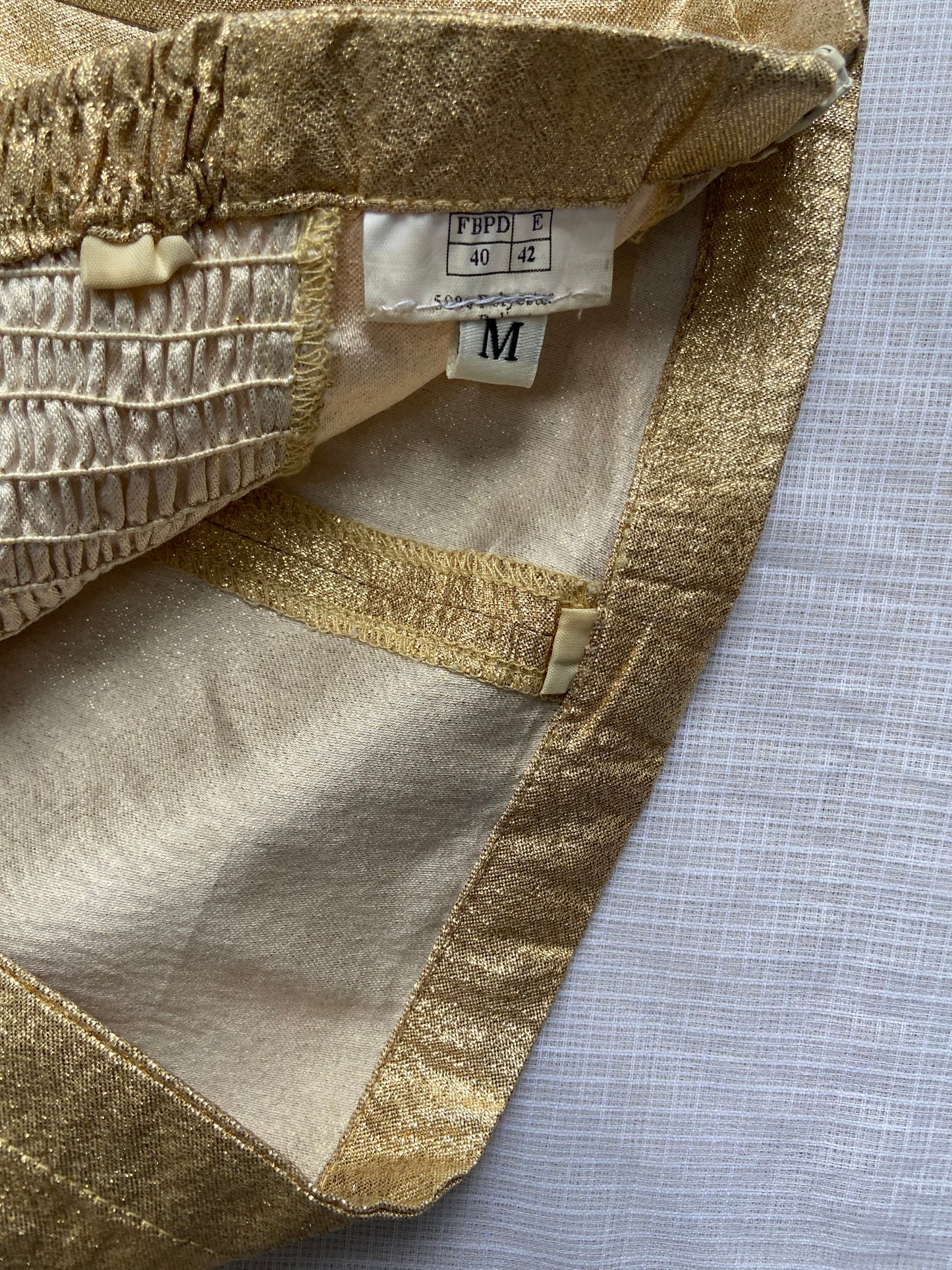 Women's Gold Metallic Strapless Tube Top – Party & Festive Wear