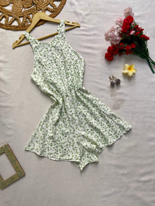 FLORAL STRAP PATTERN ROMPER