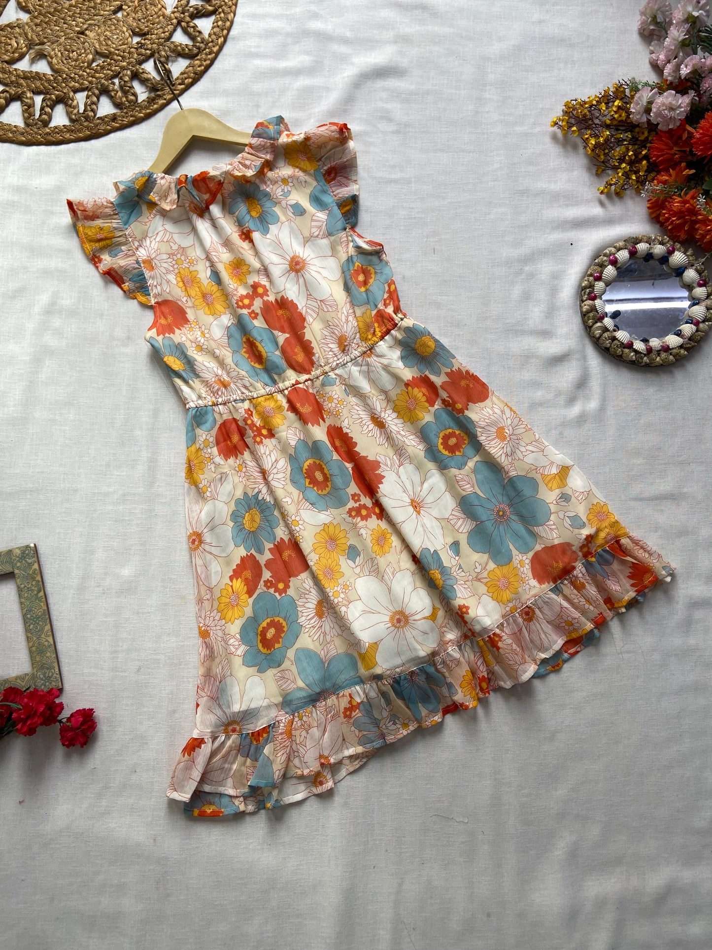 Multi Colour Floral Mini Dress