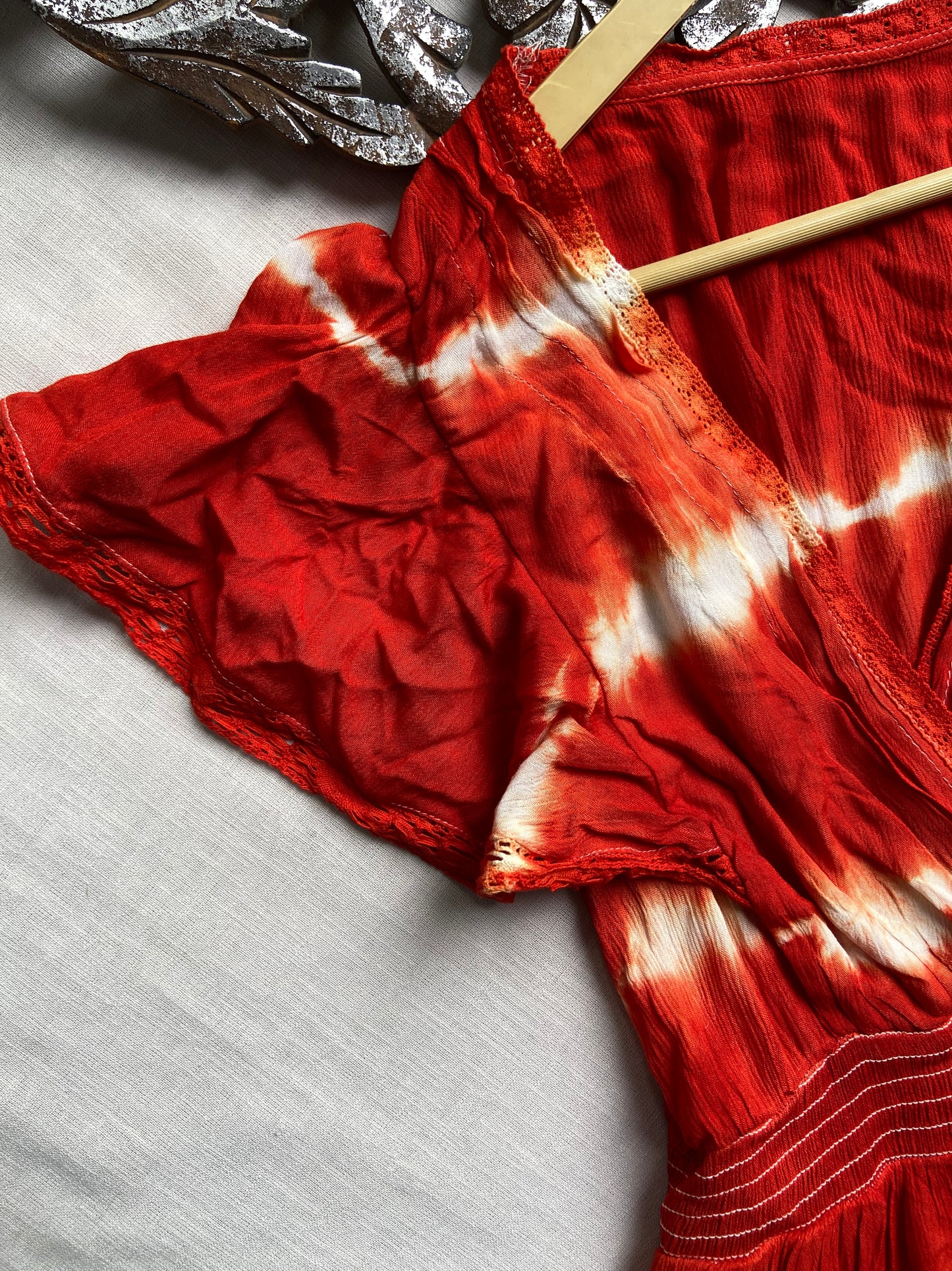 Sunburst tie-dye mini dress