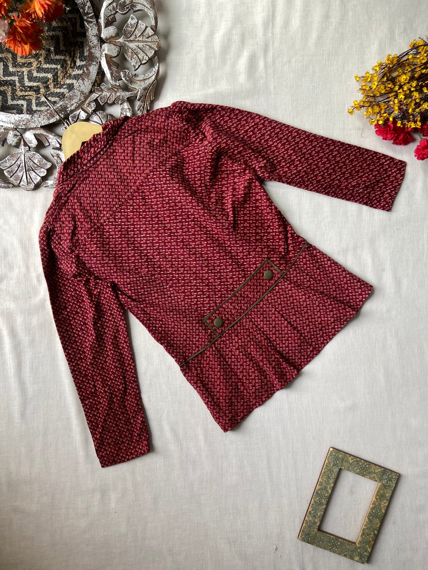 Coat Collar Full Sleeve Top