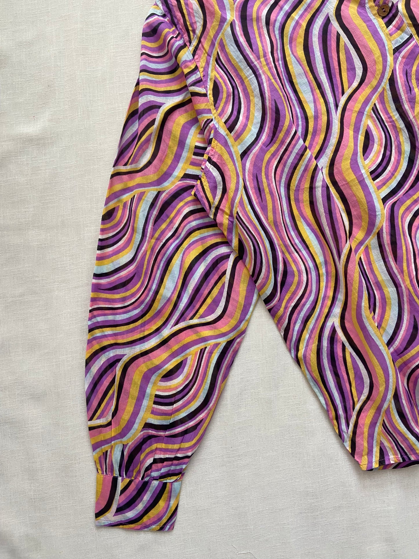 Retro Swirl Print Shir