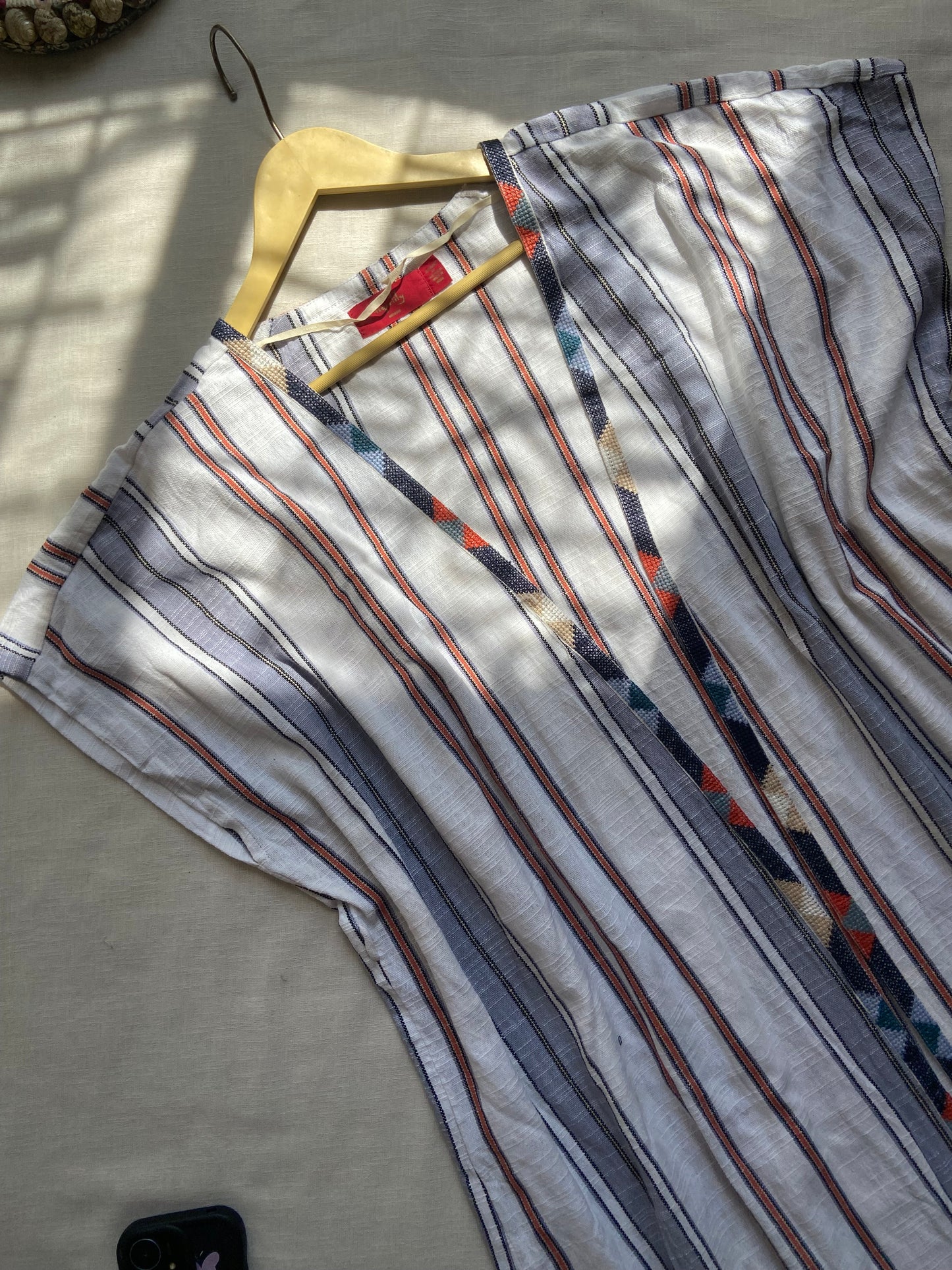 Women's Striped Cotton Kaftan Top