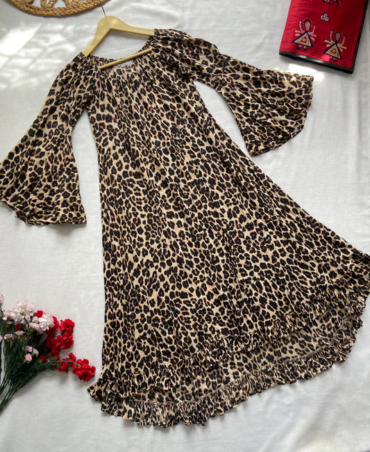 Animal Print Midi Dress