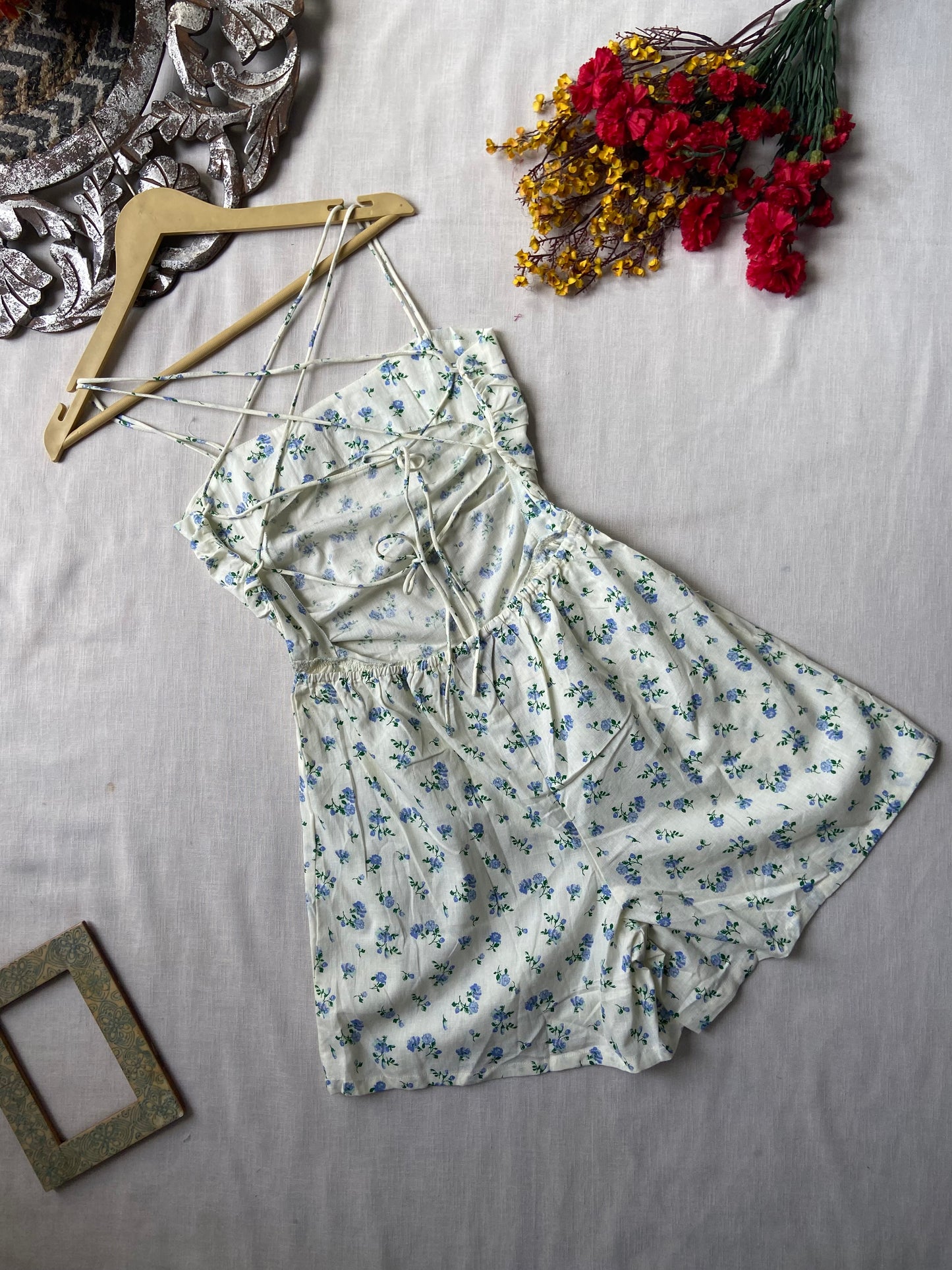 White Floral Asos Romper