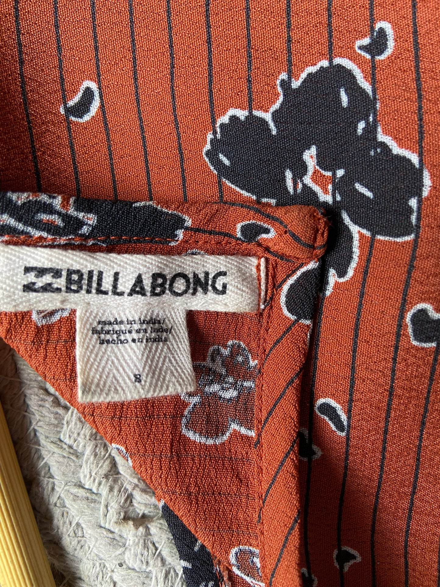 Rust Floral Printed Crop Top