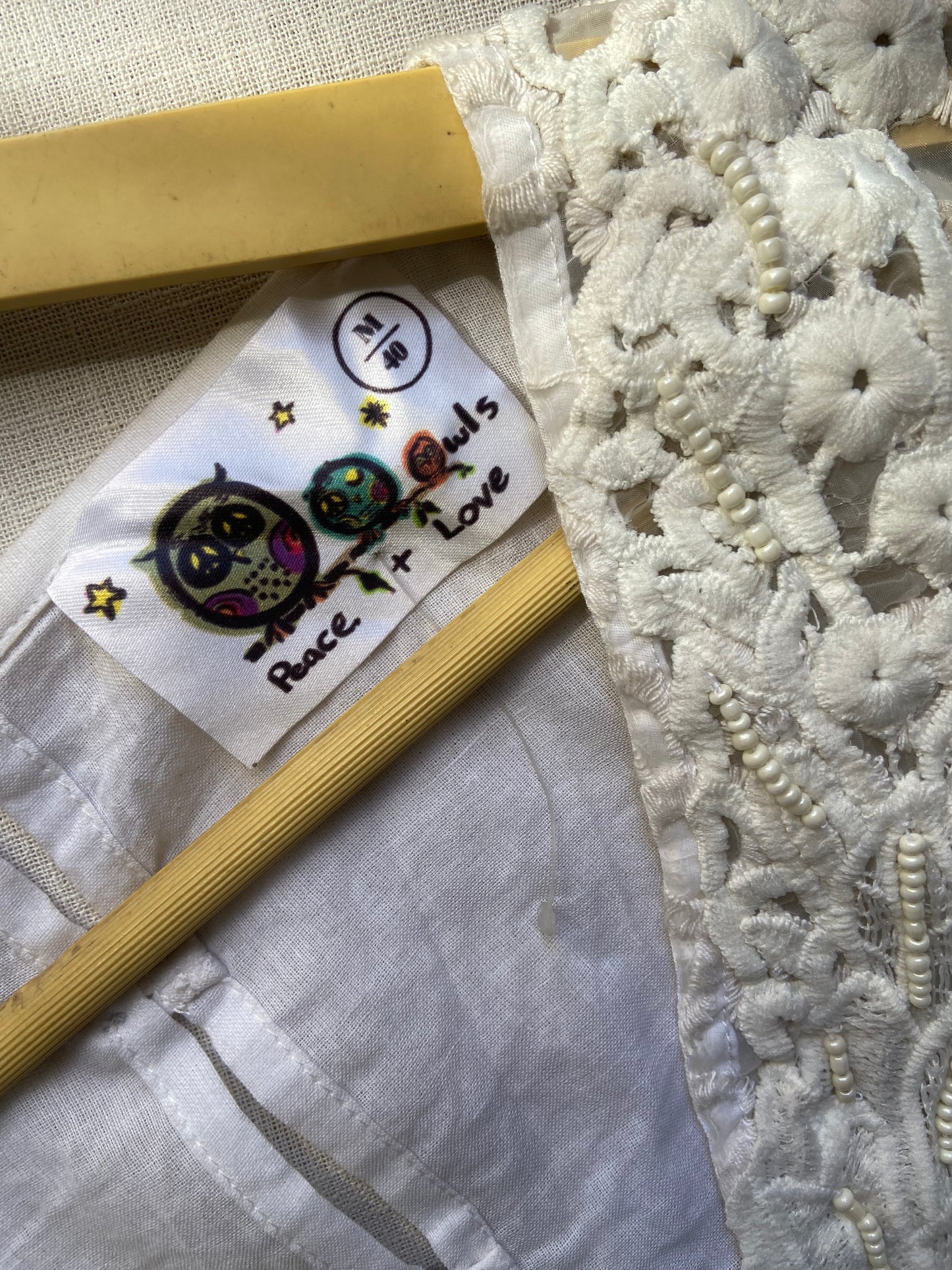 Off White Mesh Mini Dress