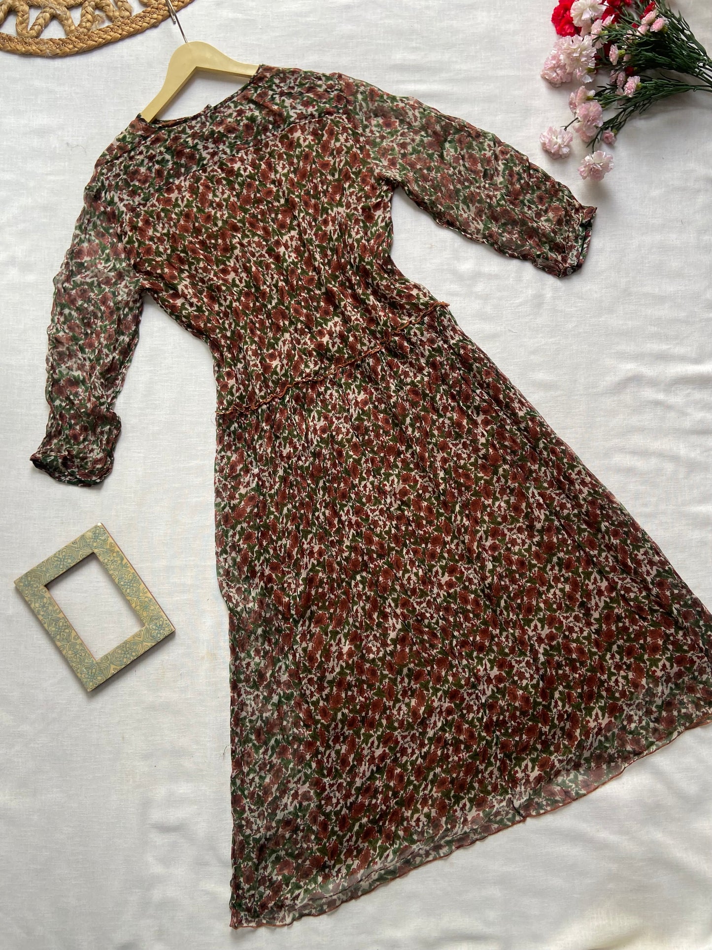 Vintage Floral Maxi Dress