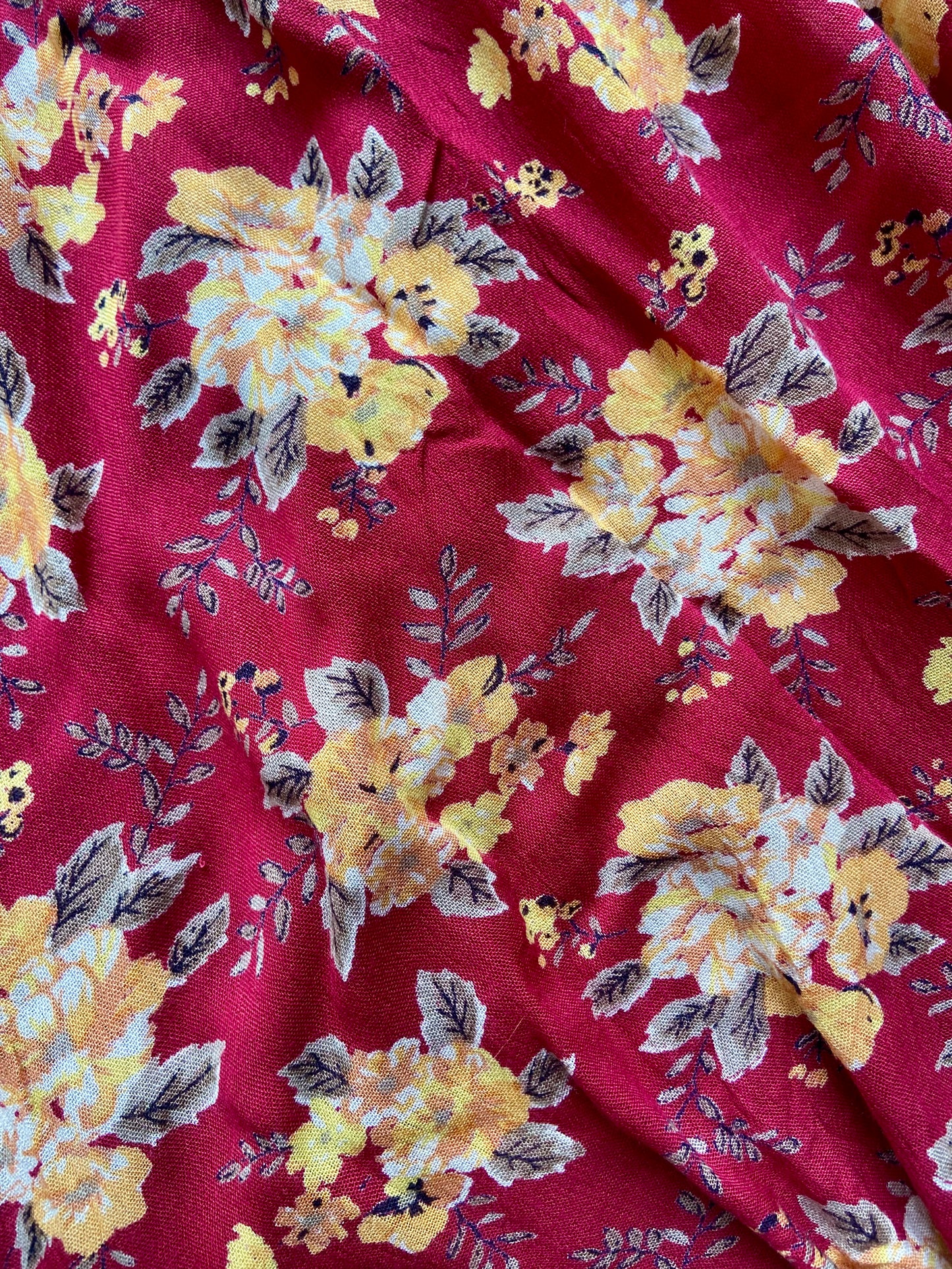 Red Floral Beach Mini Dress